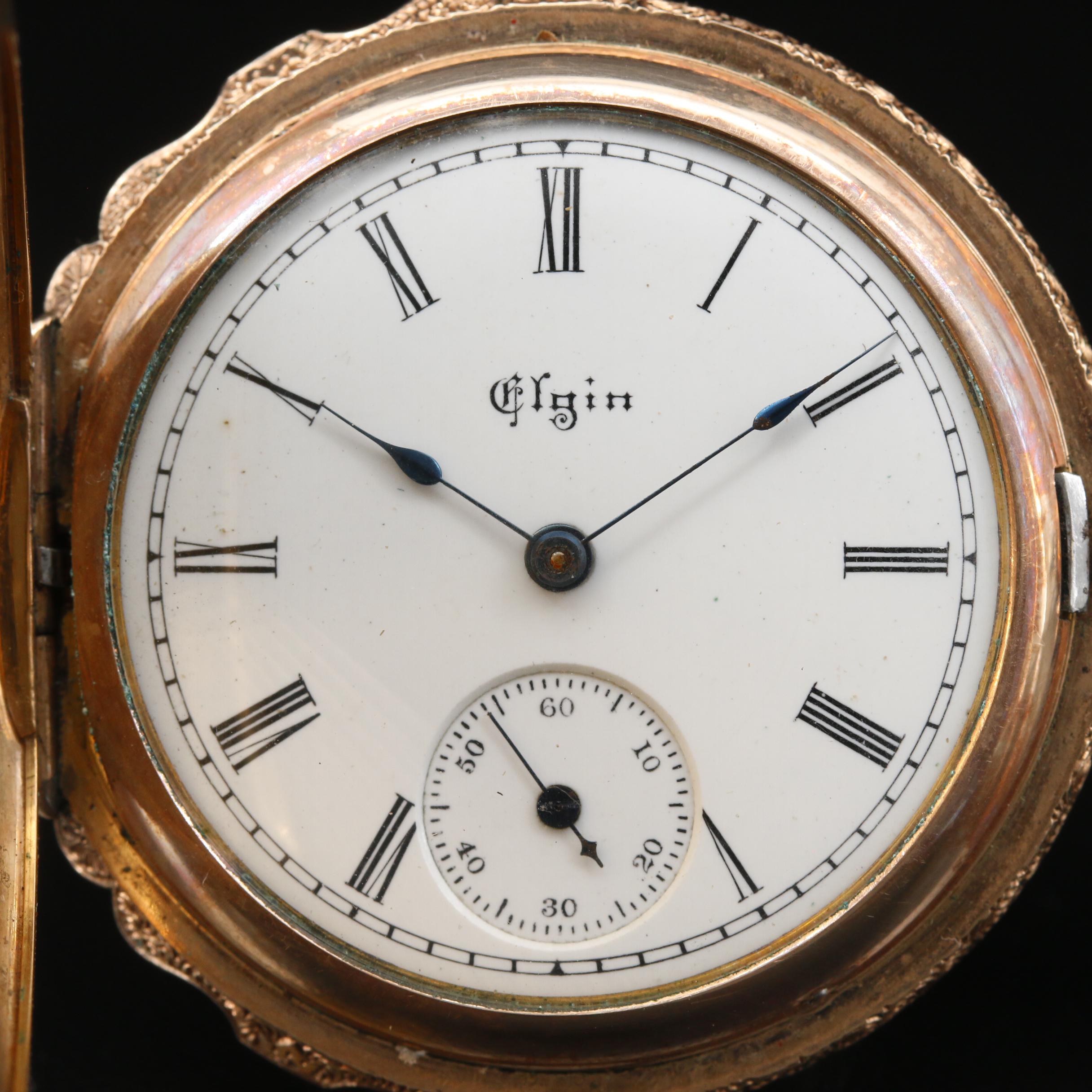 1894 Elgin Gold Filled Hunting Case Pocket Watch