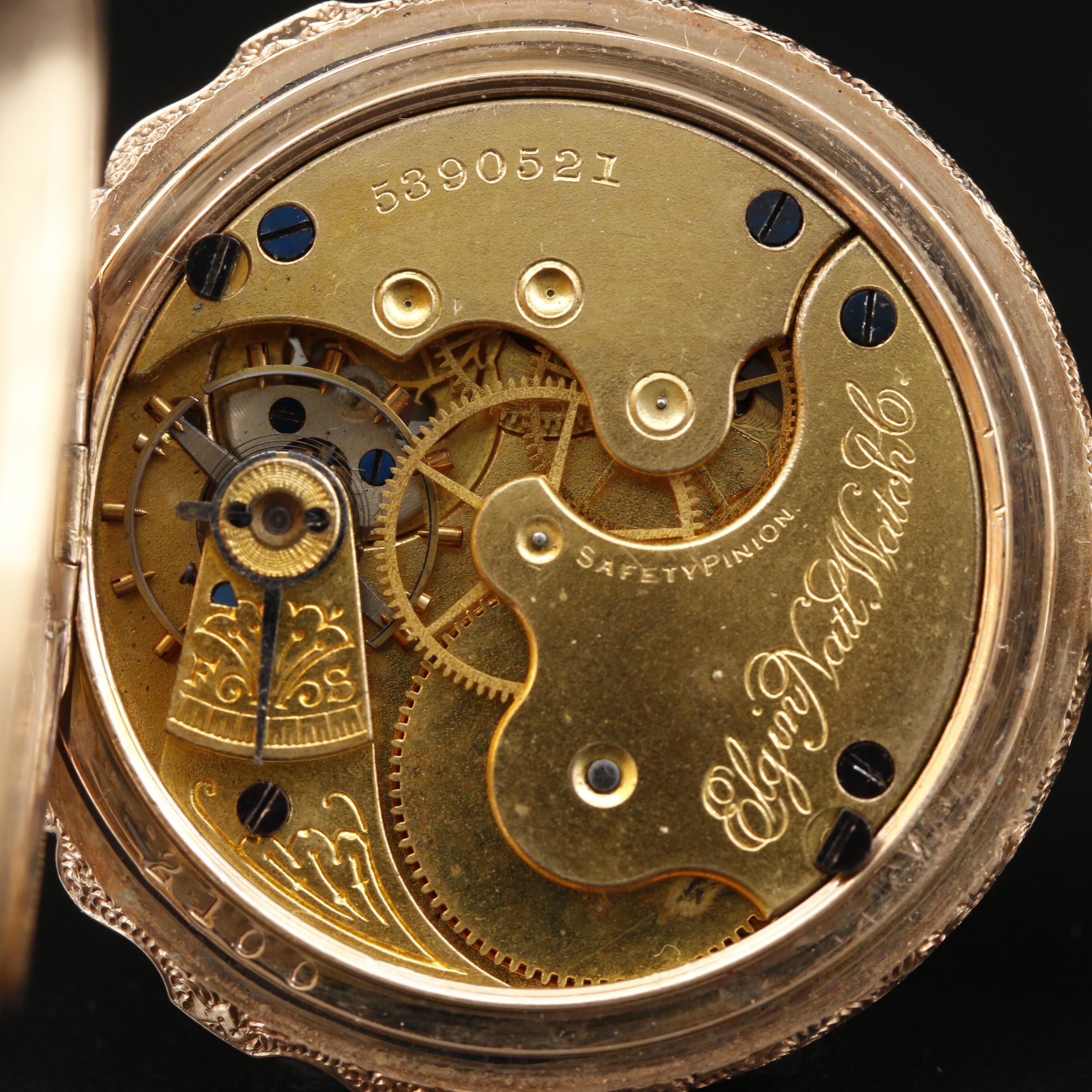 1894 Elgin Gold Filled Hunting Case Pocket Watch