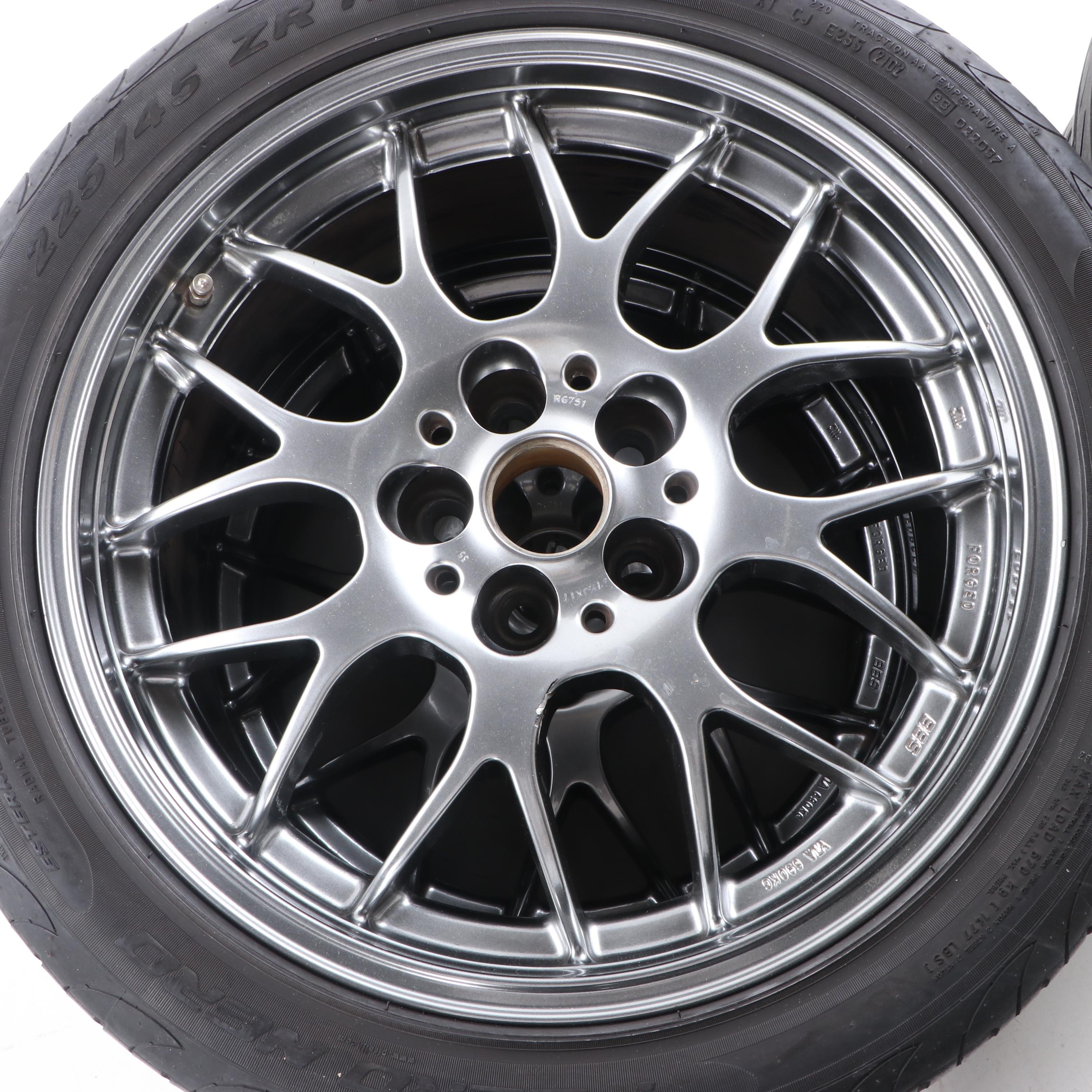 Five BBS 690kg Wheels with Pirelli P Zero Nero 17" Ultra High Performance Tires