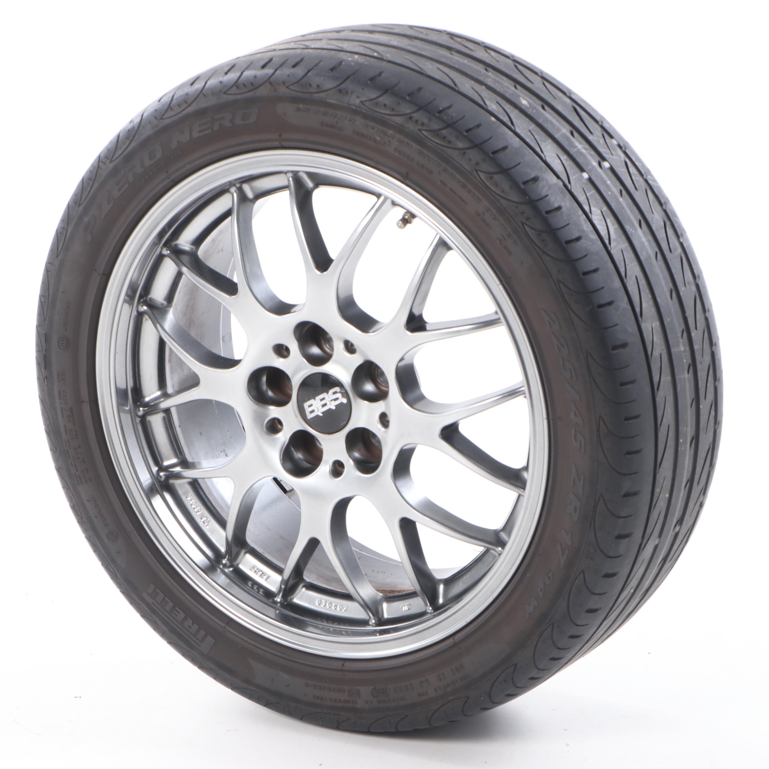 Five BBS 690kg Wheels with Pirelli P Zero Nero 17" Ultra High Performance Tires