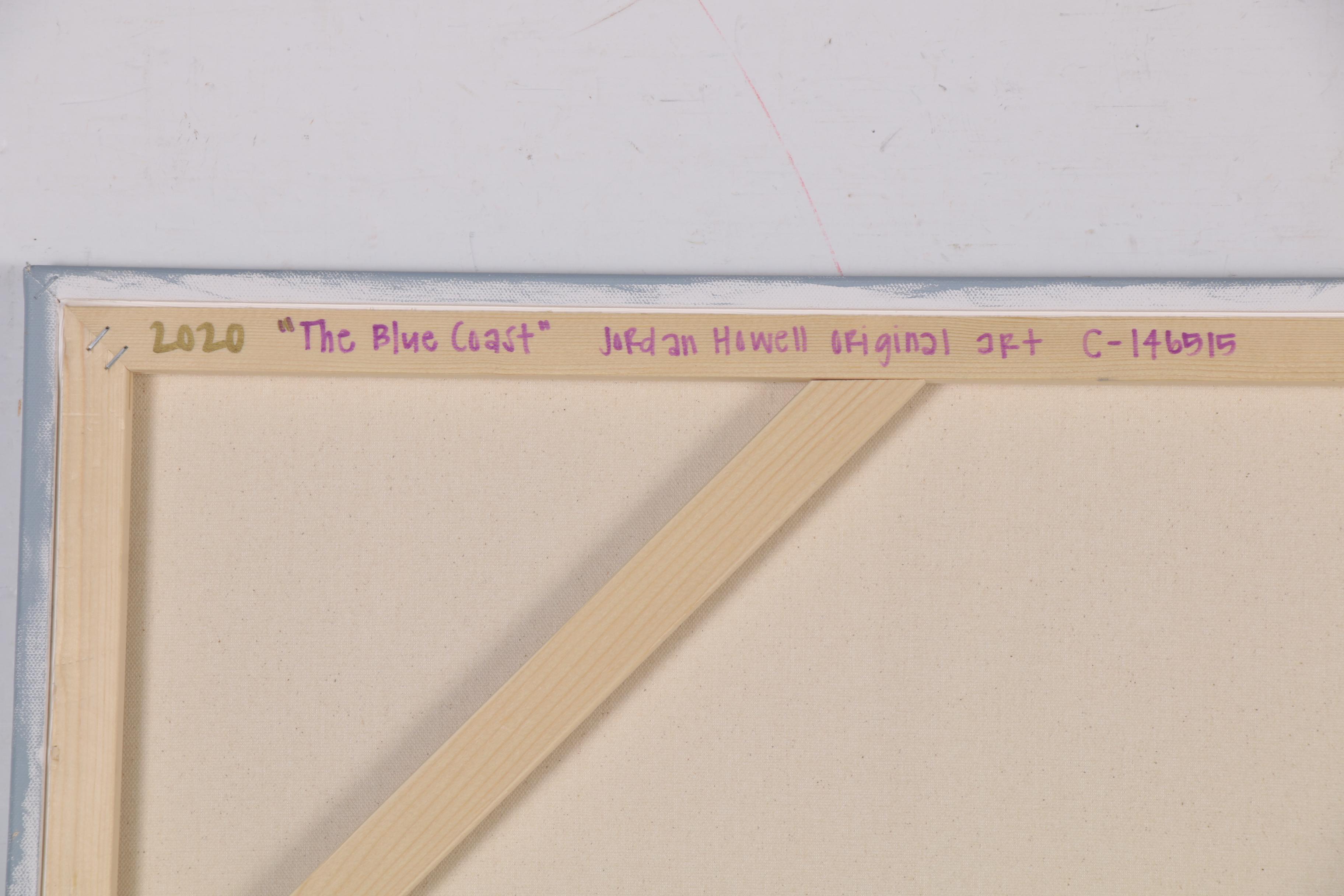 Jordan Howell Mixed Media Painting "The Blue Coast", 2020