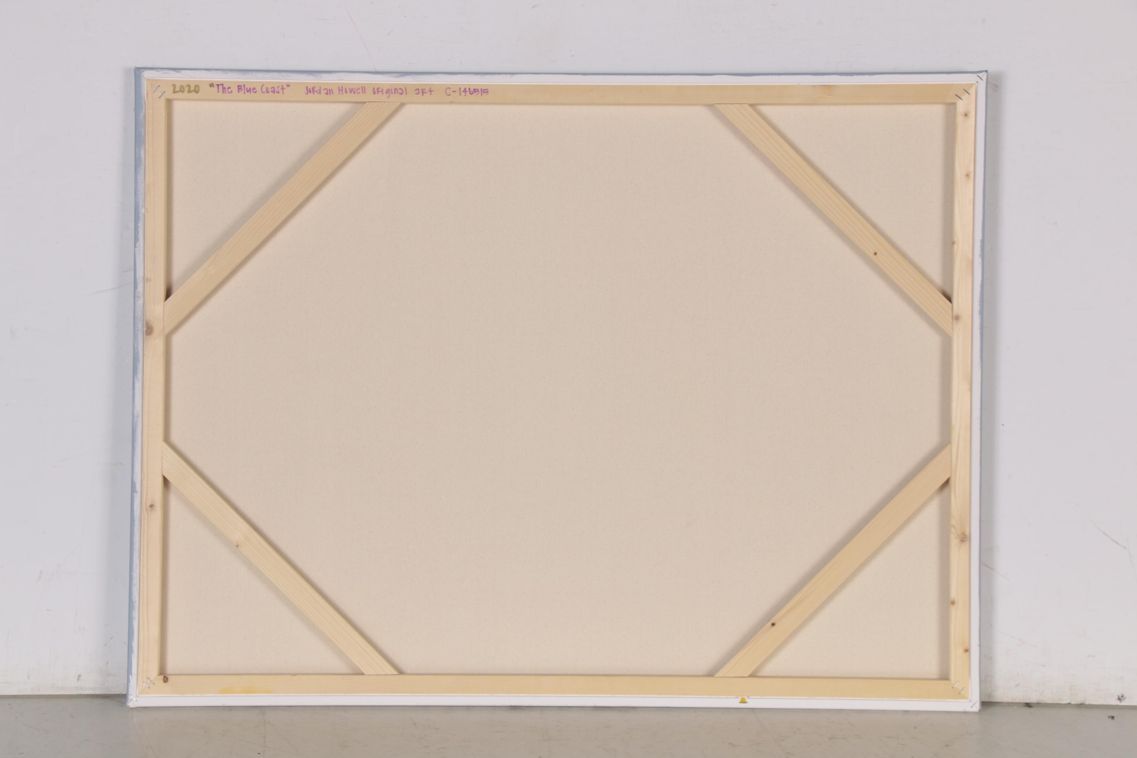 Jordan Howell Mixed Media Painting "The Blue Coast", 2020