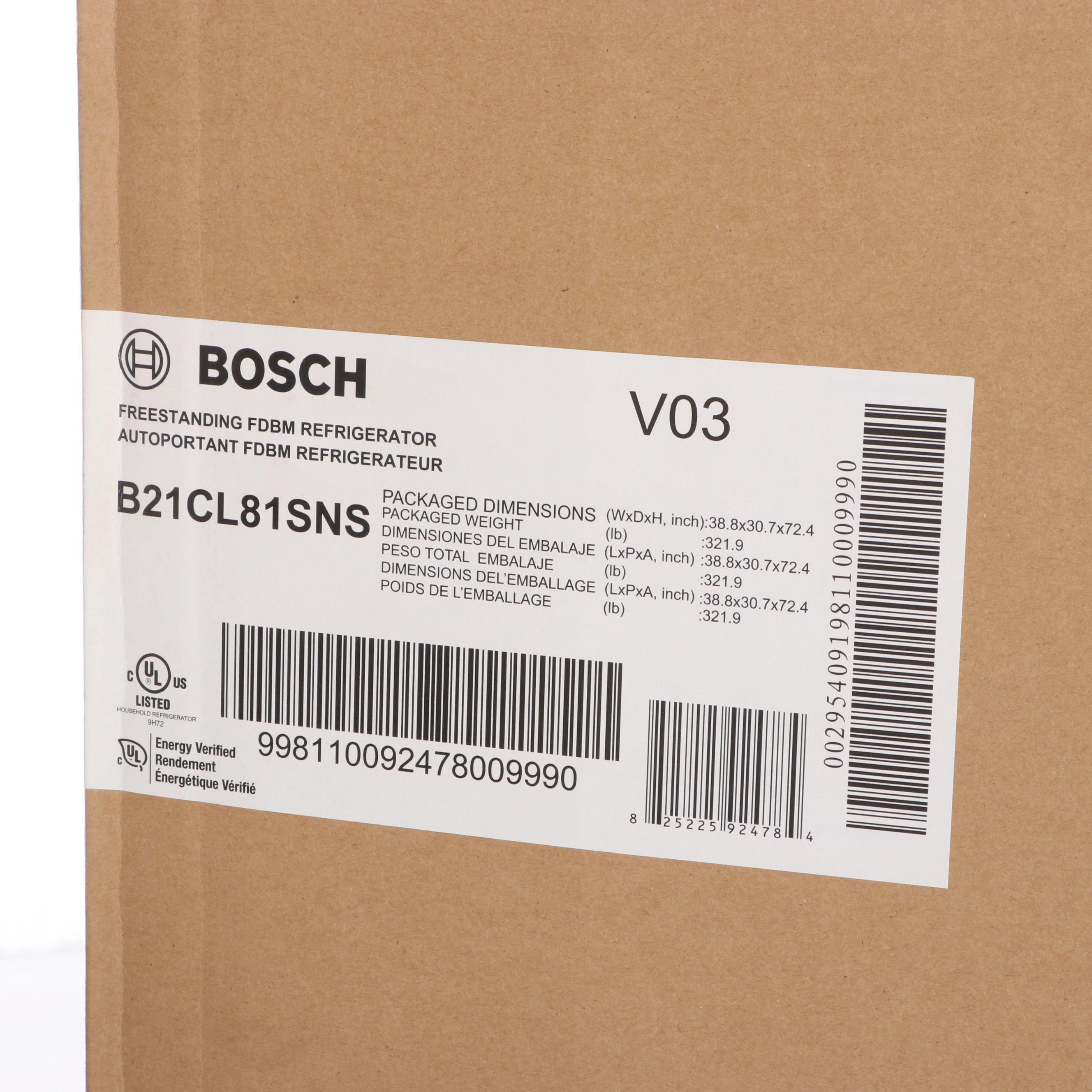 Bosch 800 Series 36" Stainless Steel Counter Depth French Door Refrigerator