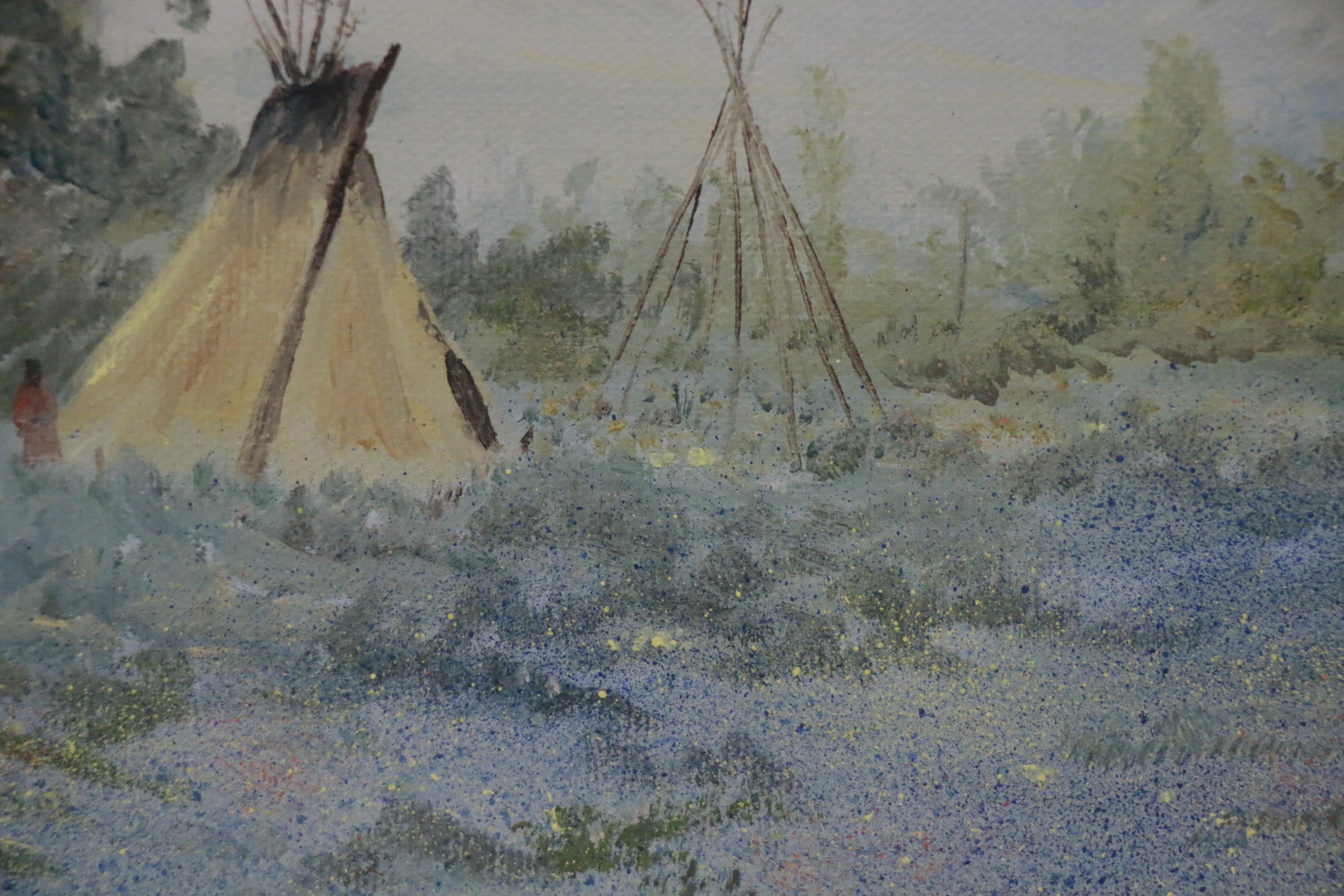 Diane Hendrix Oil Painting of a American West Scene, Late 20th Century