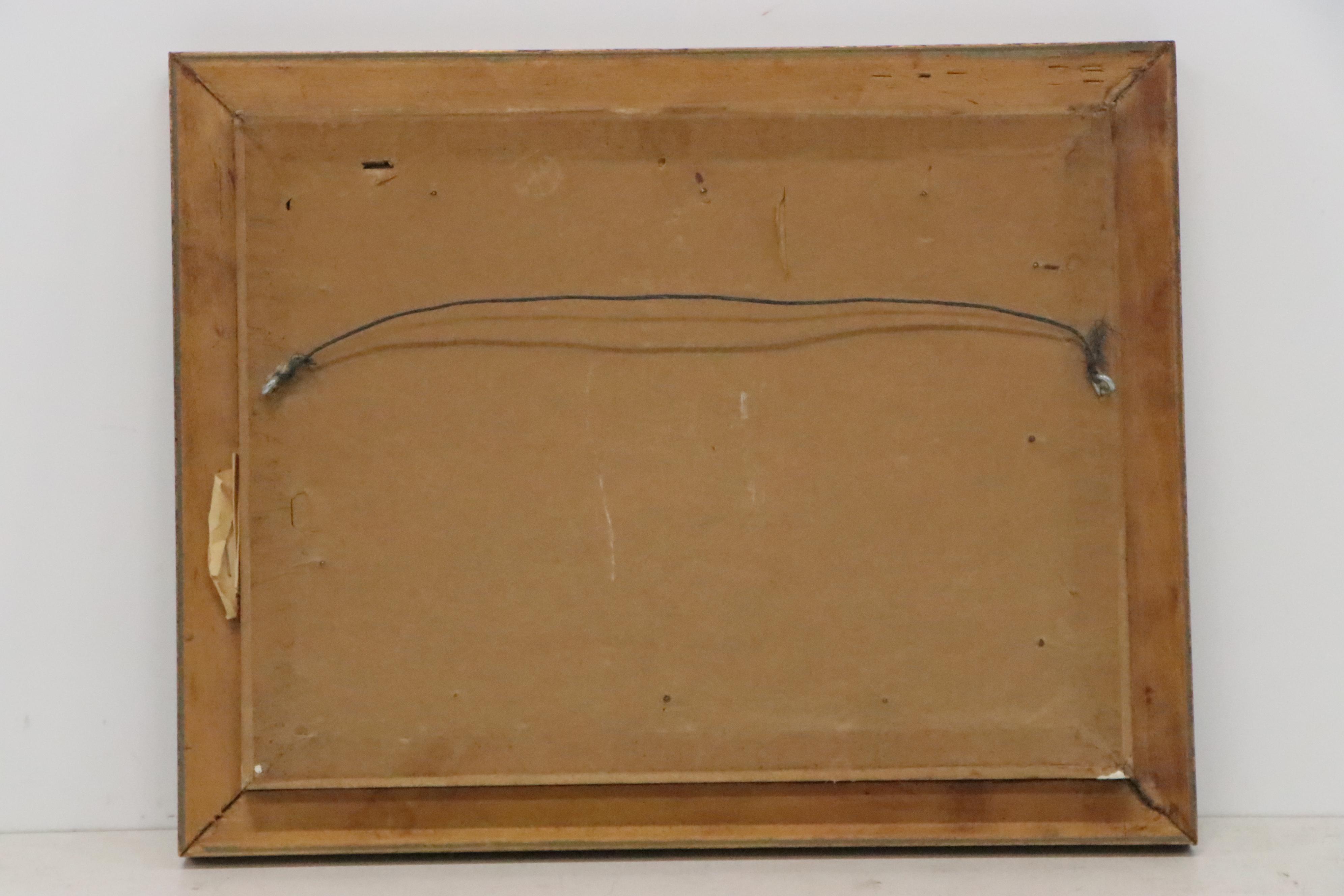 Robert Fabe Coastal Scene Tempera Painting, Mid to Late 20th Century