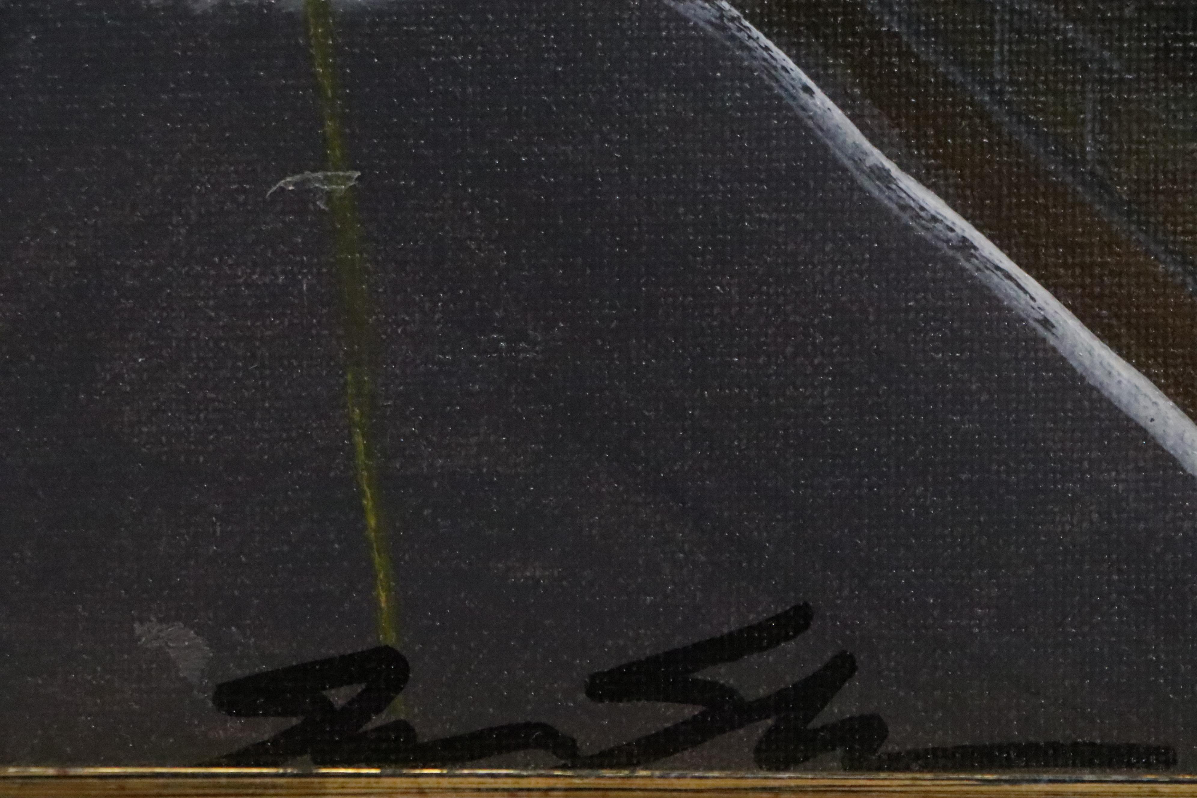 Shawn Shawn Acrylic Sunset Painting, 21st Century