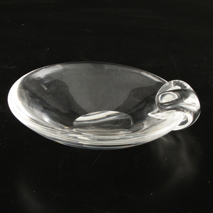 Steuben Sloping Art Glass  Bowl, Mid-20th Century