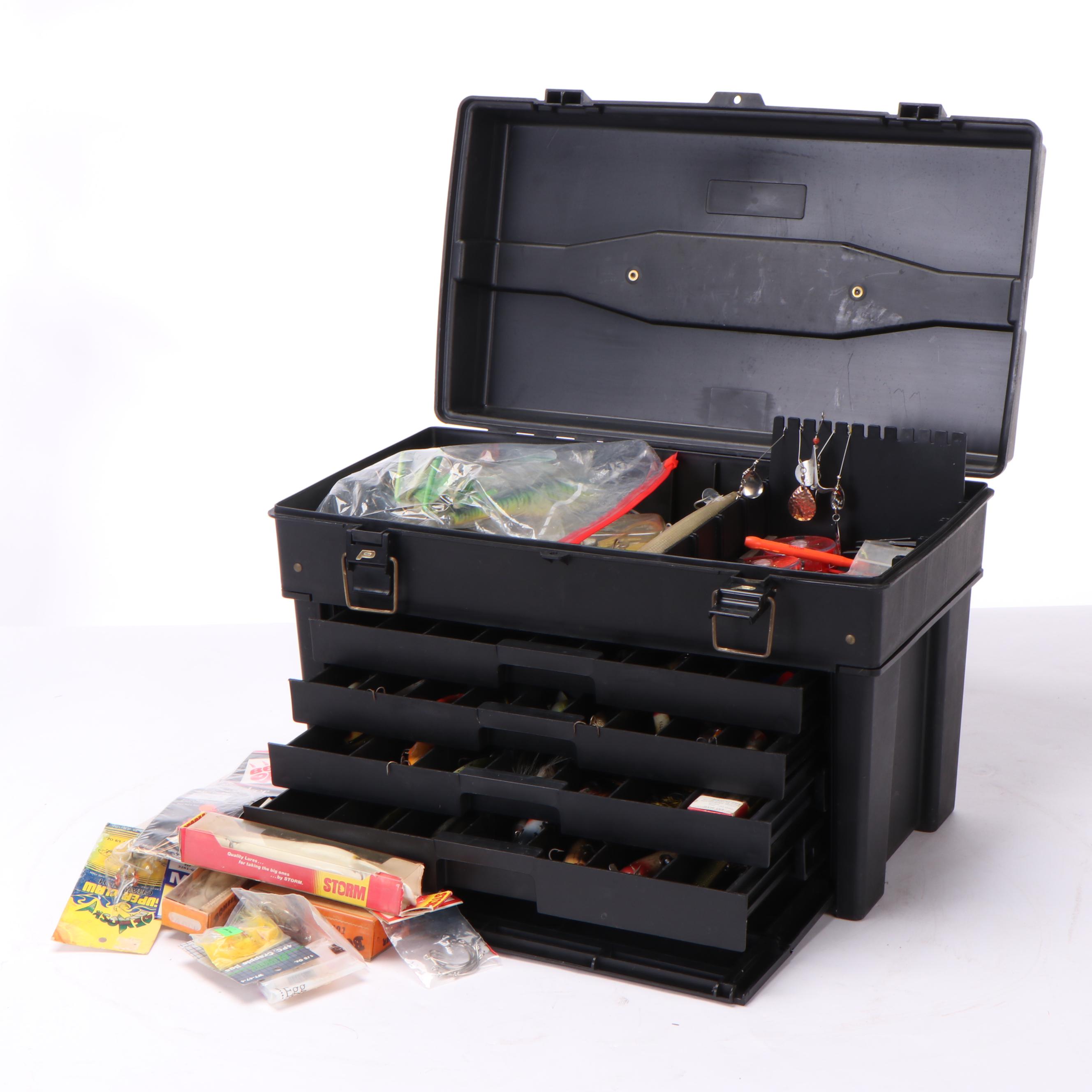 Plano Phantom Pro Tackle Box with Heddon, Bagley, Rapala, and More Lures