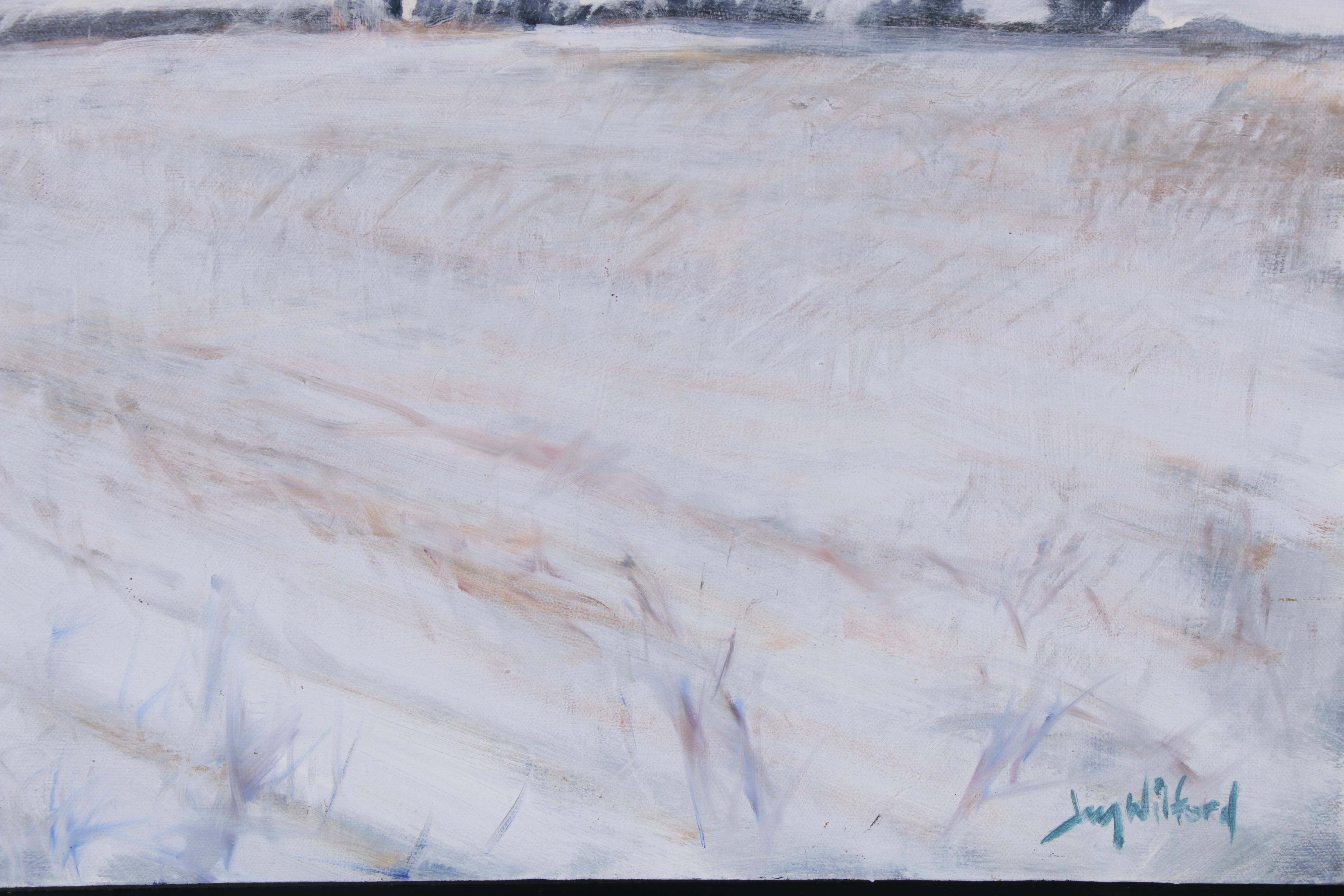 Jay Wilford Acrylic Painting of Snowy Landscape, 21st Century