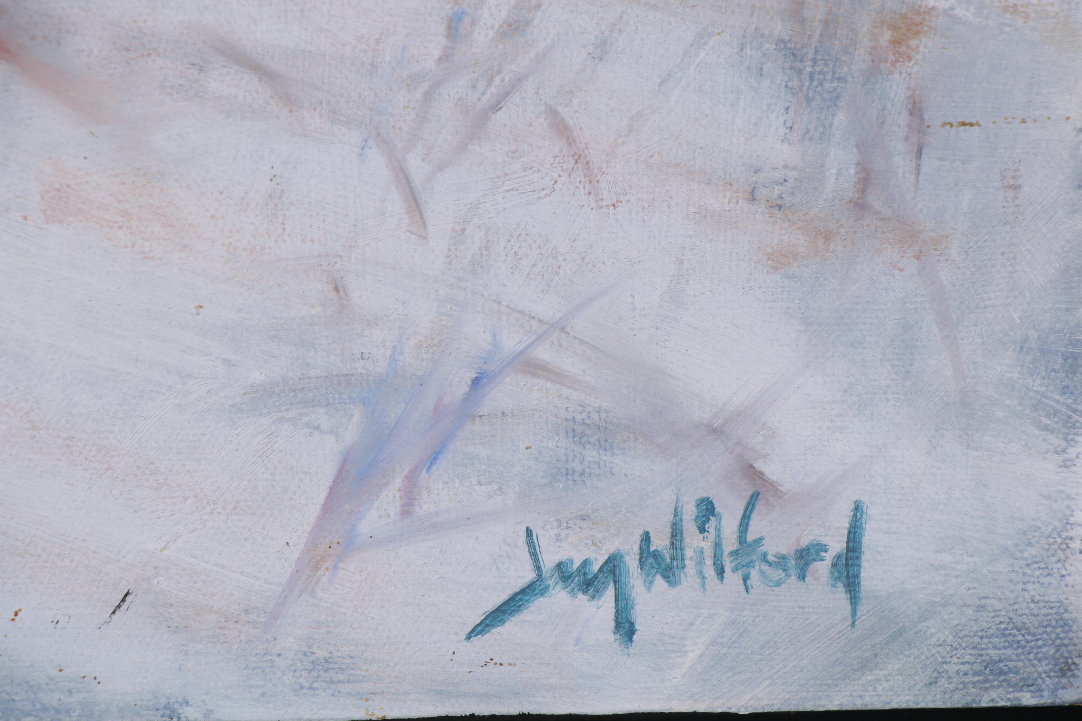 Jay Wilford Acrylic Painting of Snowy Landscape, 21st Century