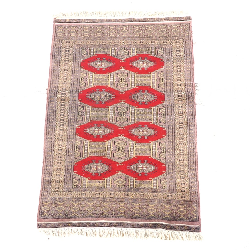 2'10 x 5'4 Hand-Knotted Afghani Bokhara Wool Rug