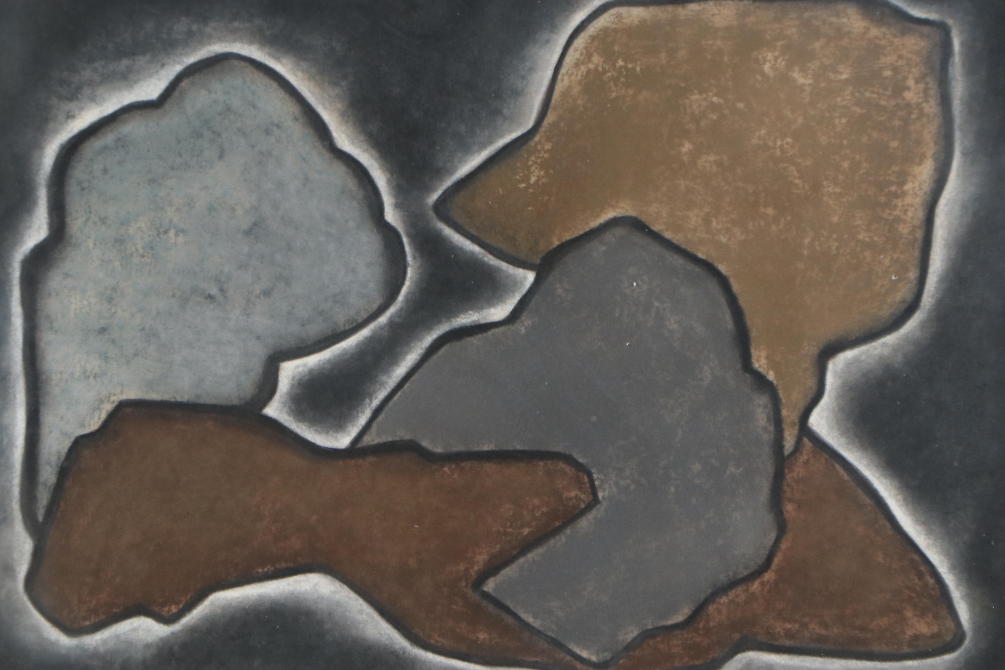 Abstract Chalk Pastel Drawing, 20th Century