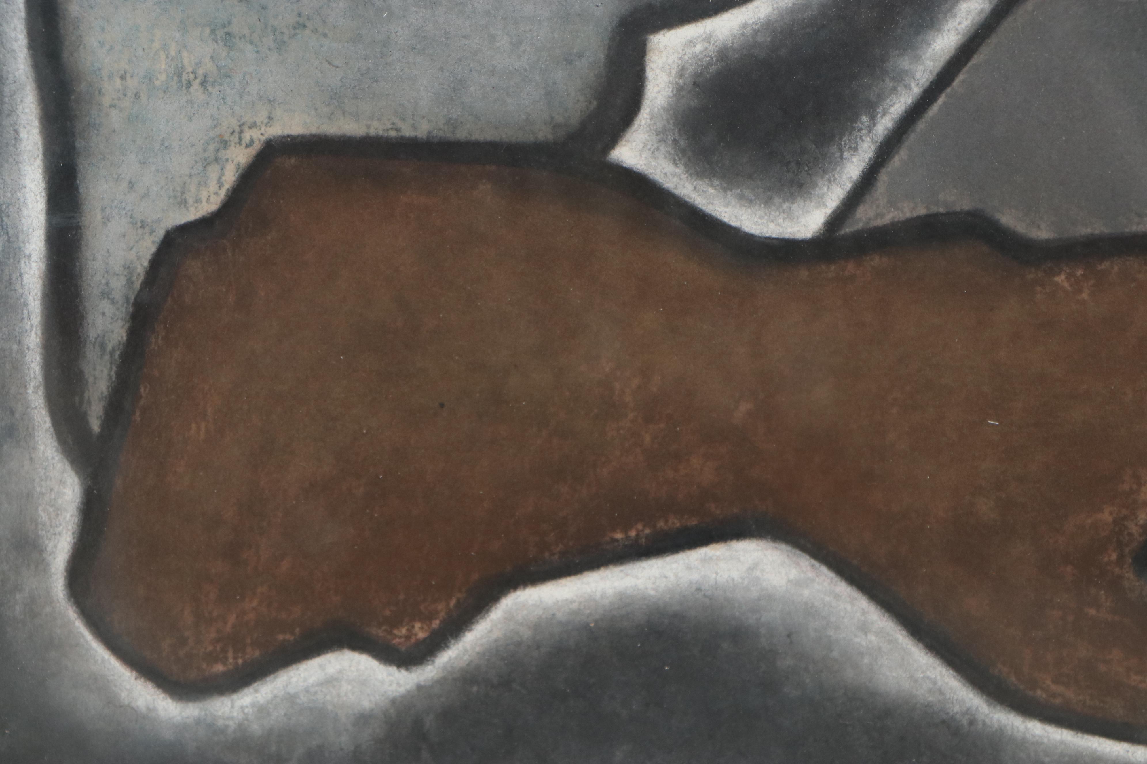 Abstract Chalk Pastel Drawing, 20th Century