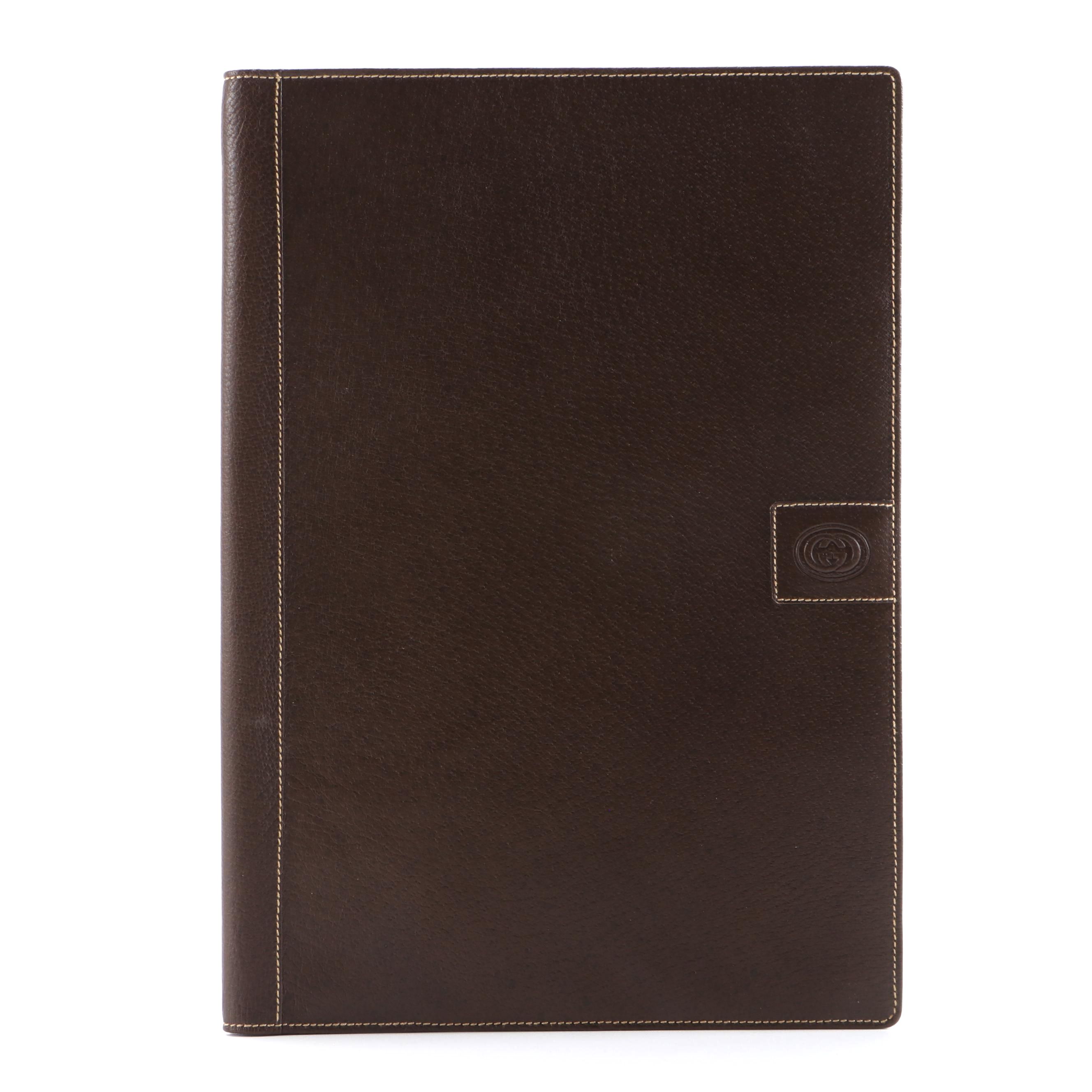 Gucci GG Portfolio Document Case in Brown Leather