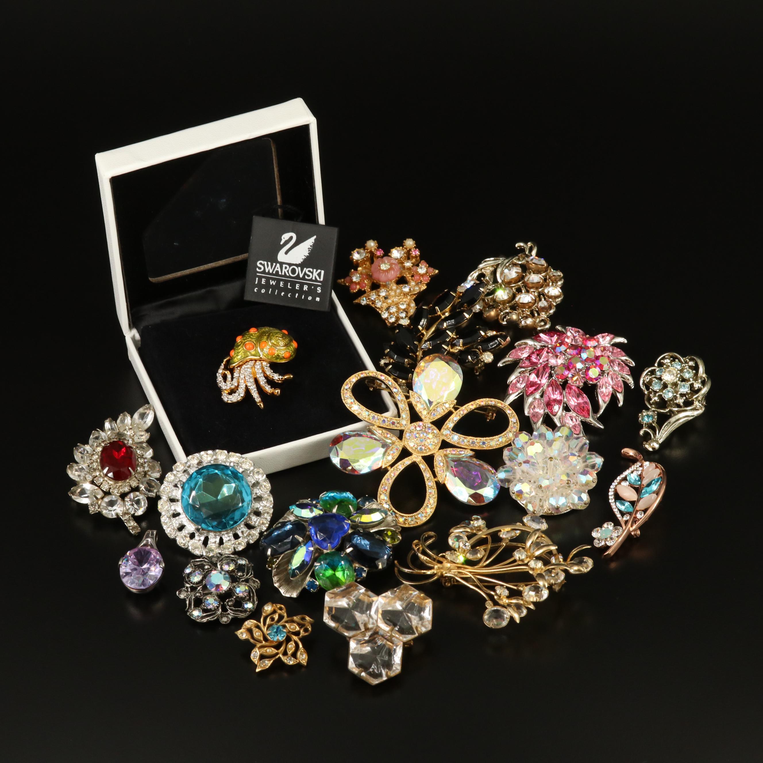 Vintage and Contemporary Rhinestone Jewelry with Sterling and Swarovski