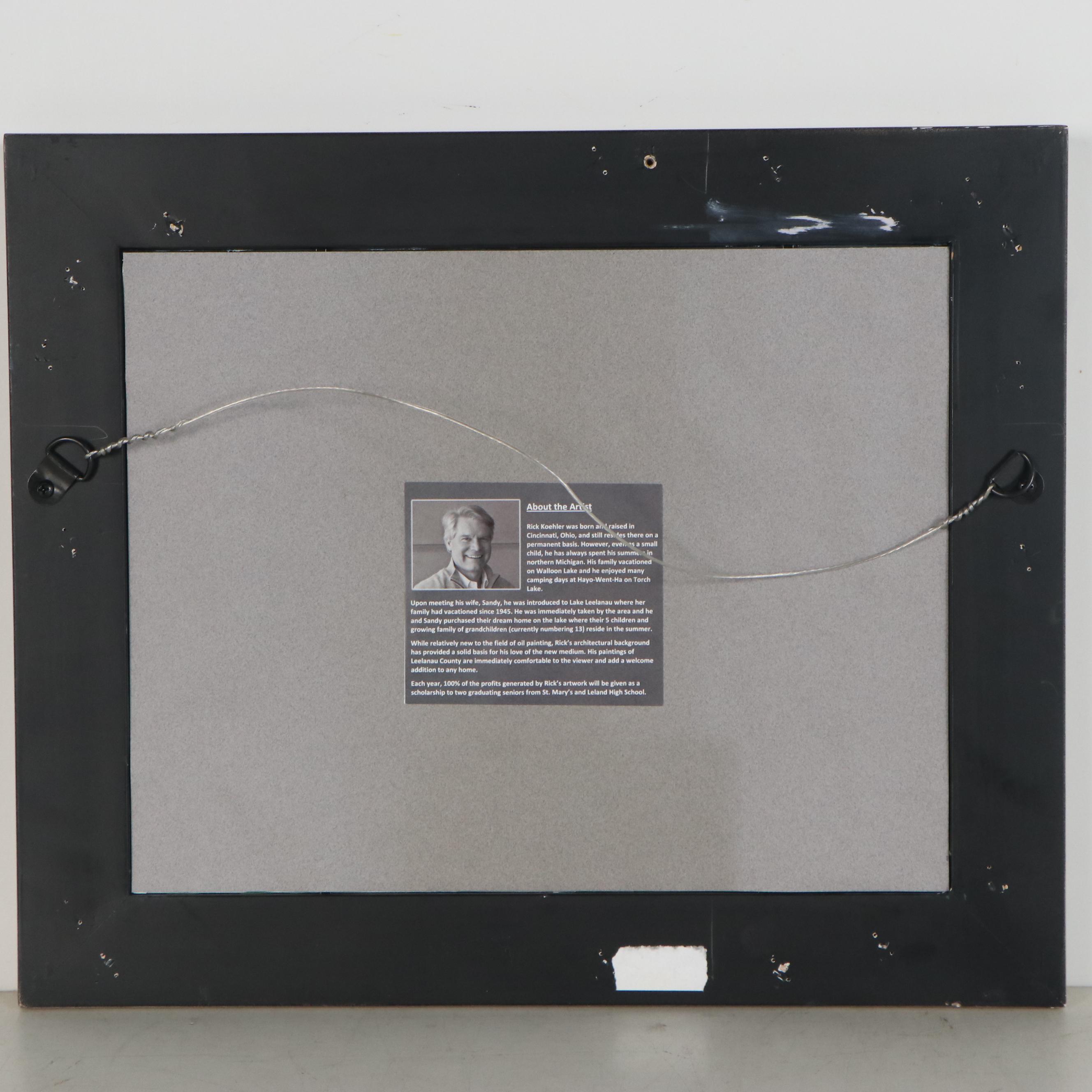 Rick Koehler Oil Painting of Farm Landscape with Barn