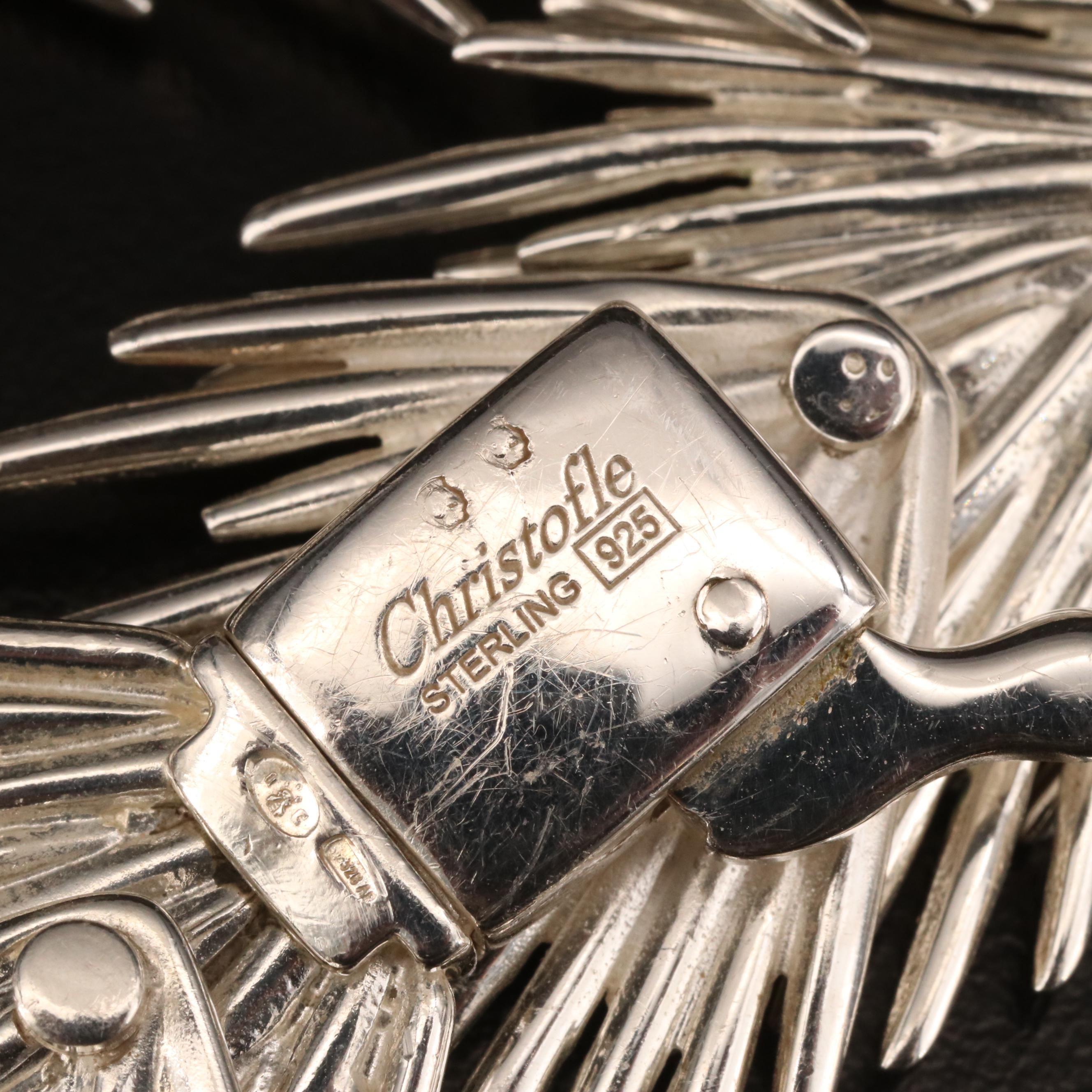 Christofle "Palmaceae Frond" Sterling Jewelry Set by Designer Michele Oka Doner