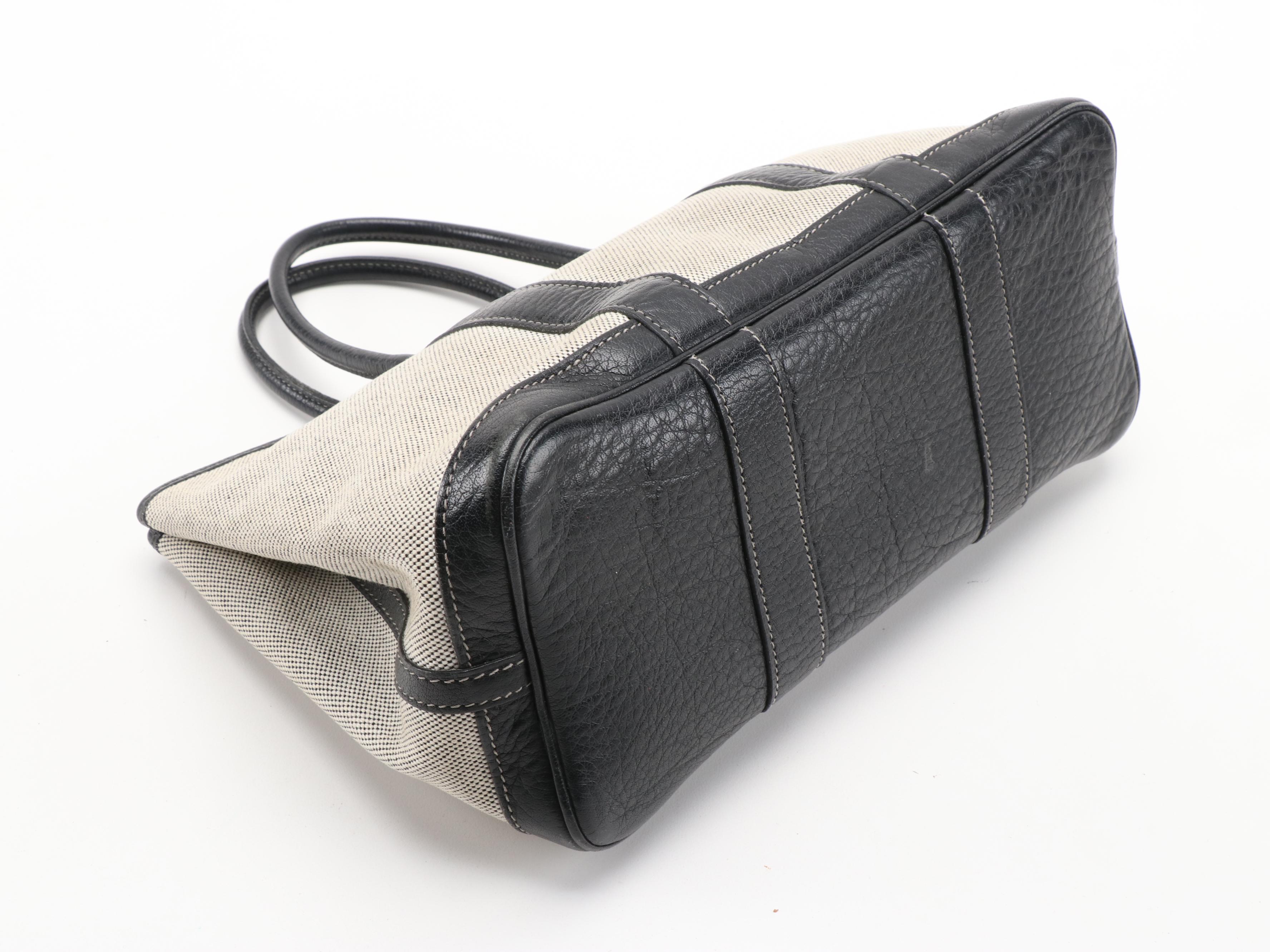 Hermès Garden Party 30 Toile Canvas and Black Leather Two-Way Tote