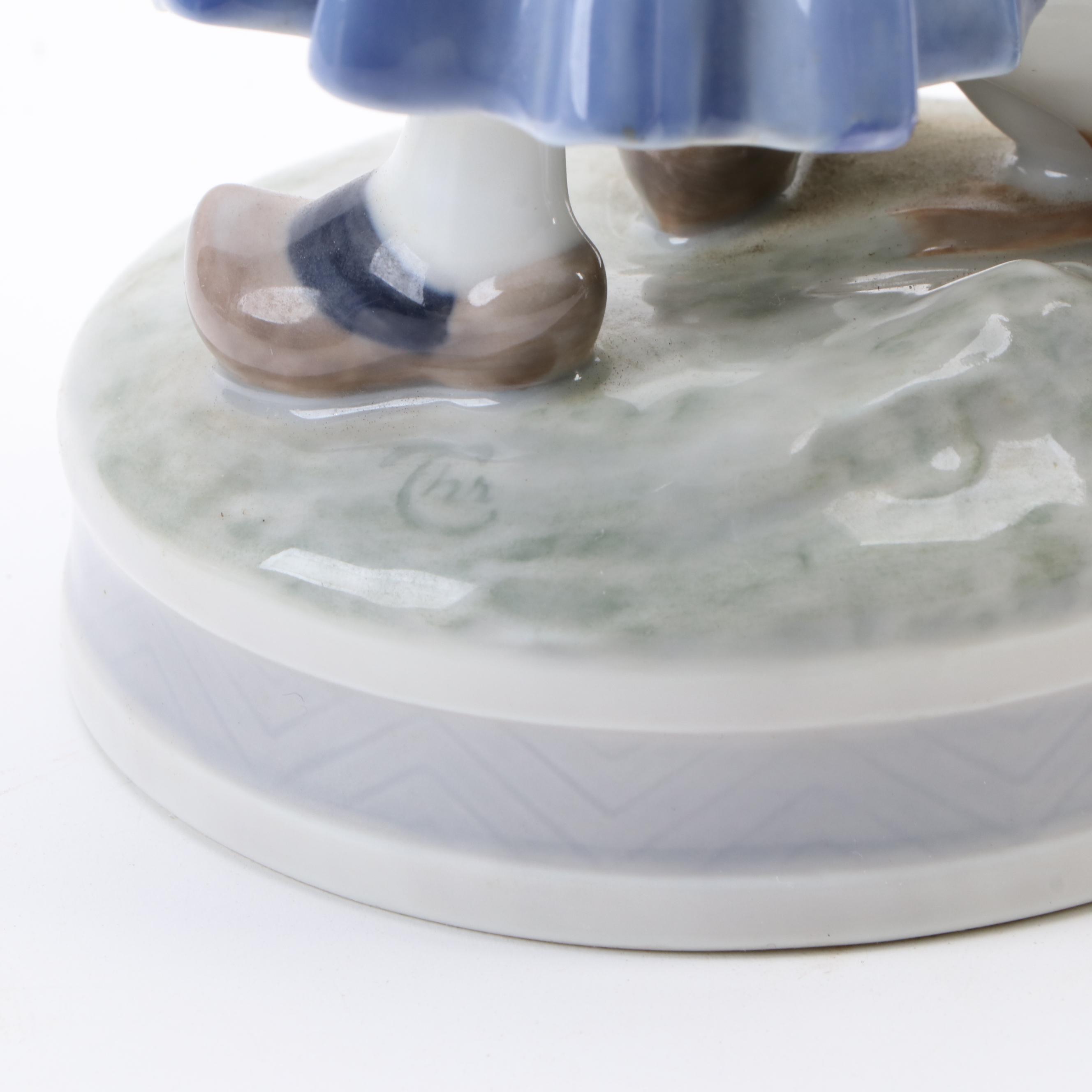 Royal Copenhagen Hand-Painted Porcelain Figurines