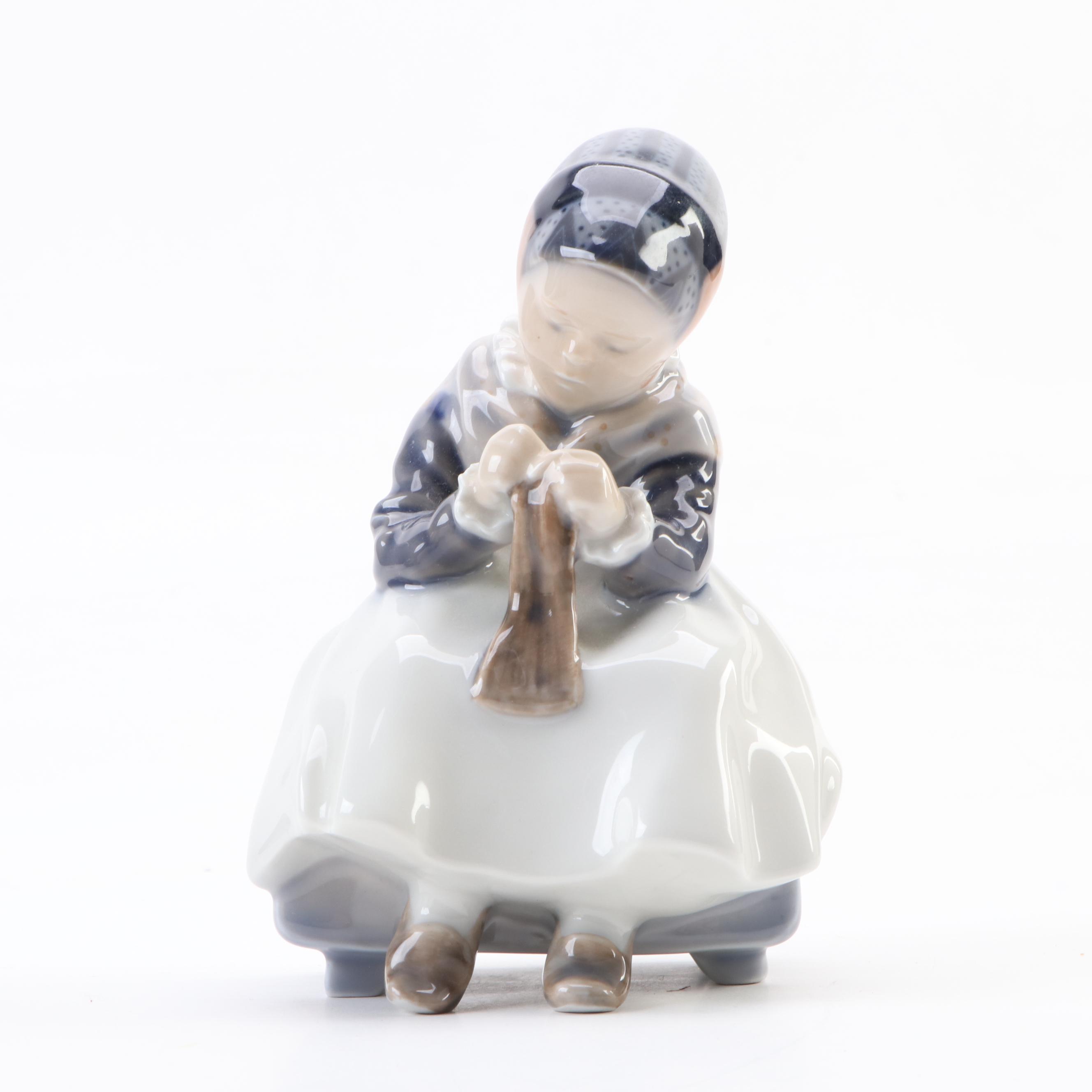 Royal Copenhagen Hand-Painted Porcelain Figurines