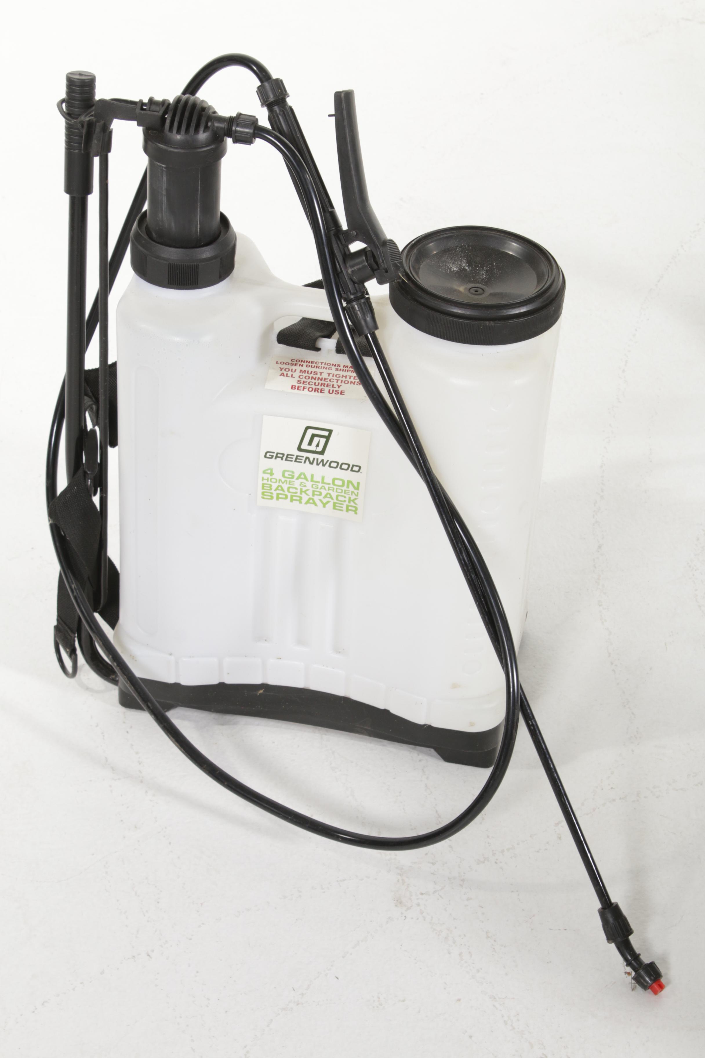 Husqvarna Backpack Leaf Blower and Greenwood Backpack Sprayer