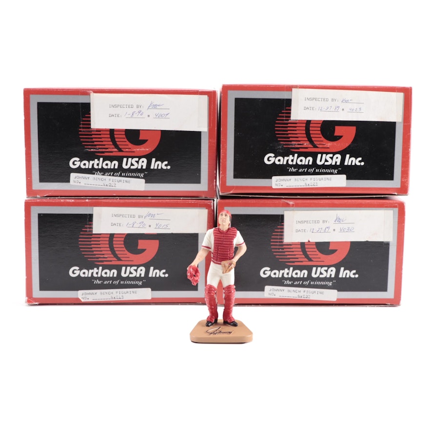 Johnny Bench Cincinnati Reds Gartlan Figurines with Original Packaging, 1989