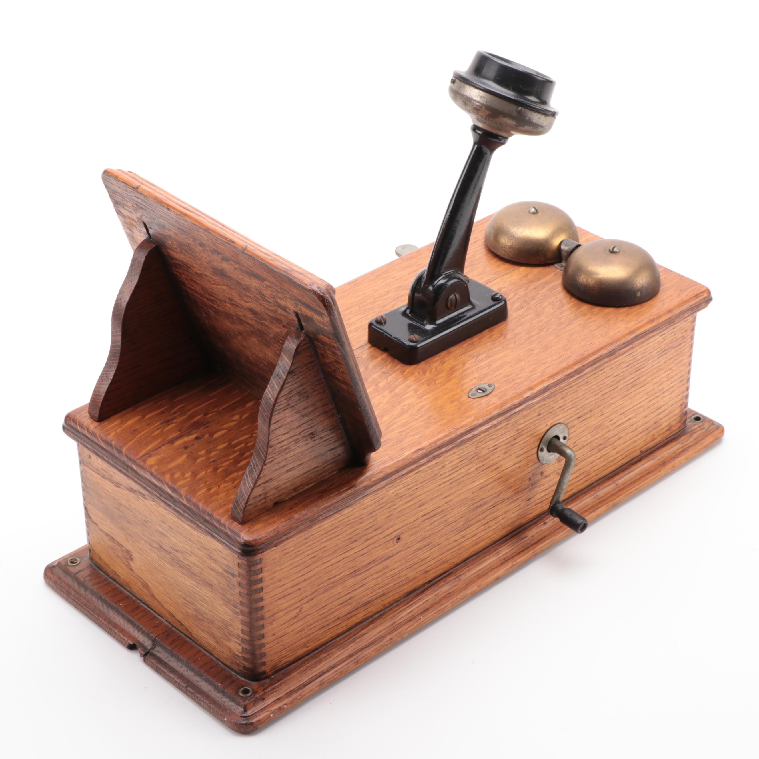 Antique Hand-Crank Telephone