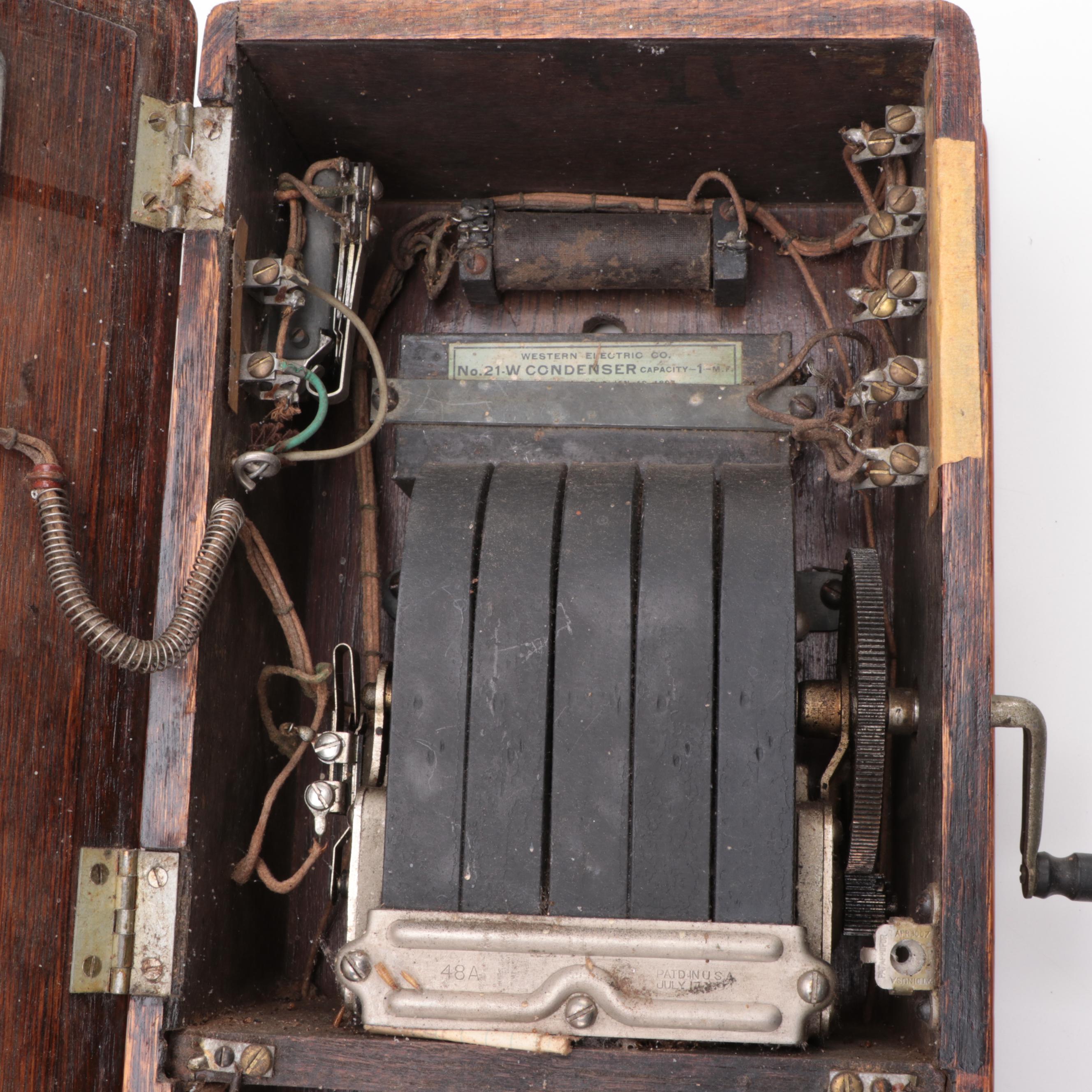 Antique Hand-Crank Telephone