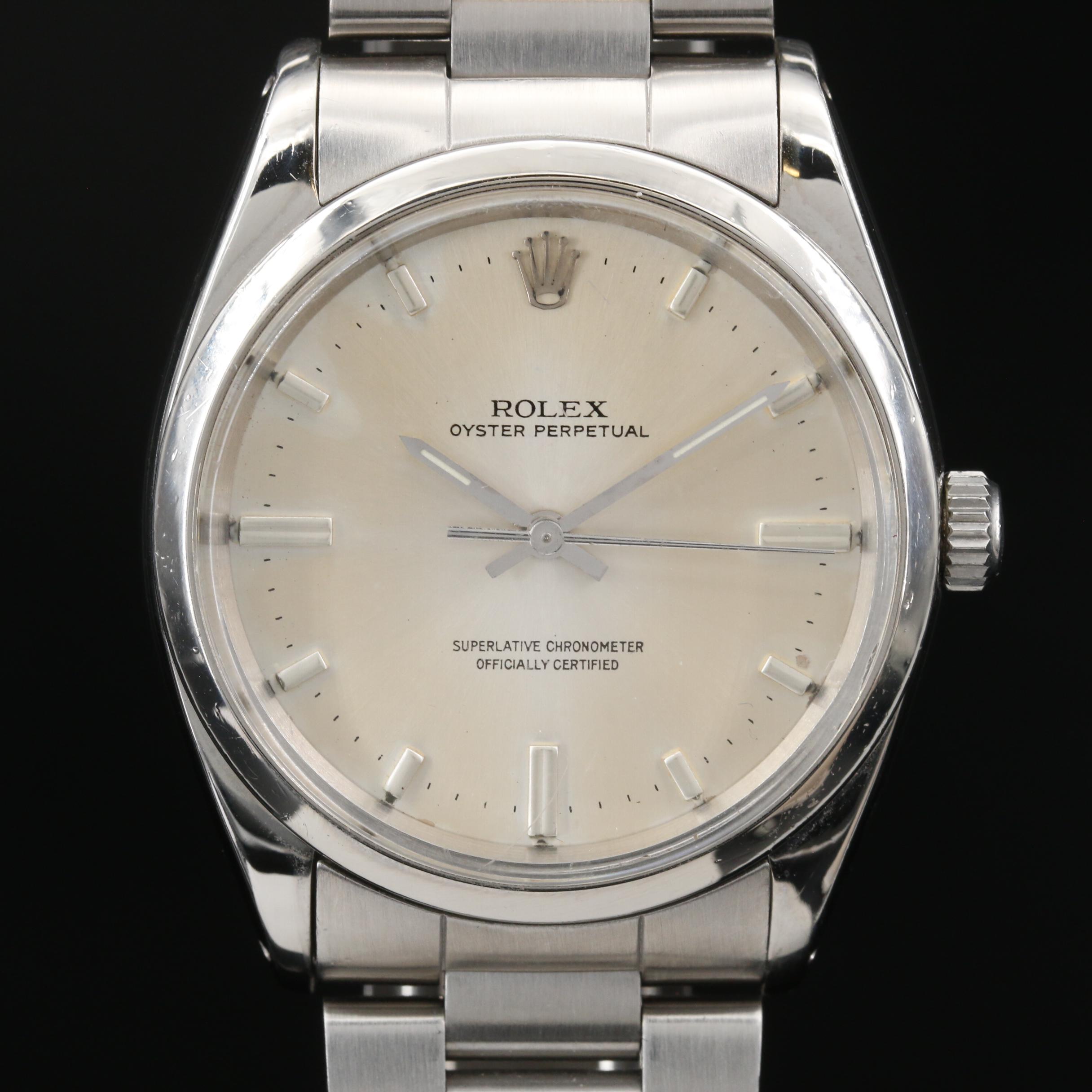 1962 Rolex Oyster Perpetual Stainless Steel Automatic "Jumbo" Watch
