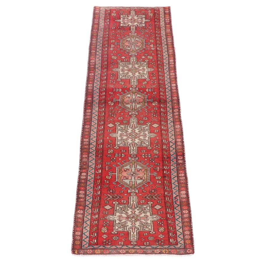3'1 x 10'3 Hand-Knotted Persian Karaja Wool Carpet Runner