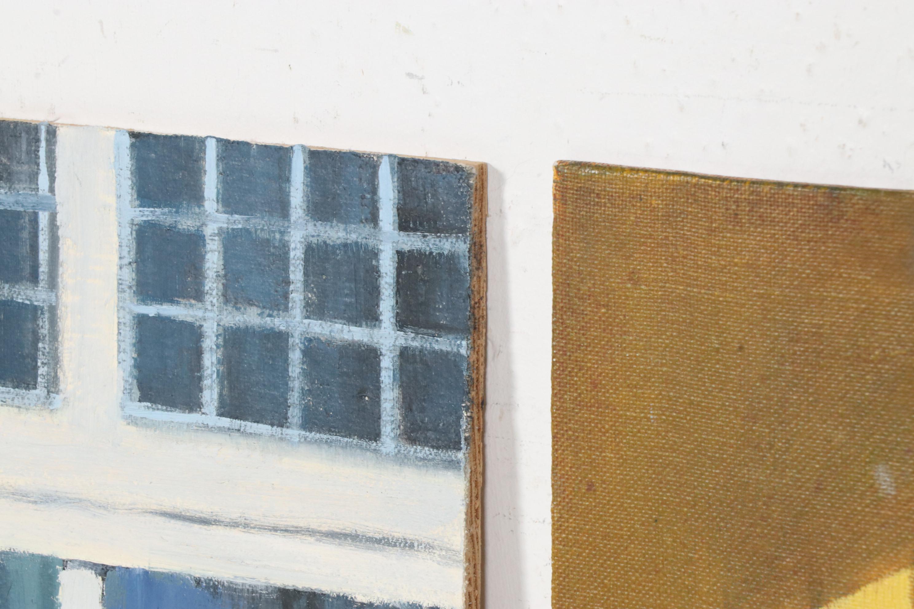 Marcus Brewer Oil Paintings of a Window Shopper and Bedroom, Early 21st Century