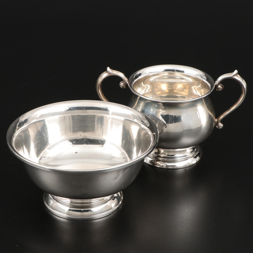 F.B. Rogers Silver Co. Sterling Sugar Dish and Bowl