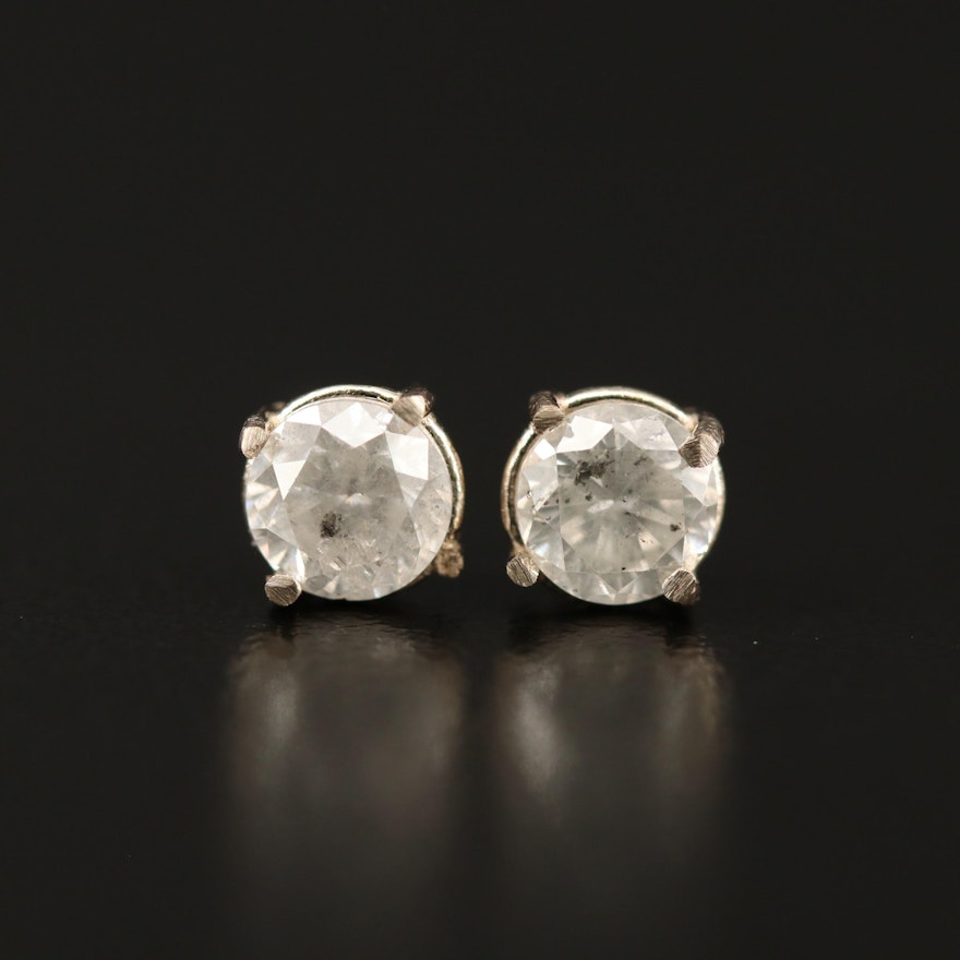 14K 0.89 CTW Diamond Stud Earrings