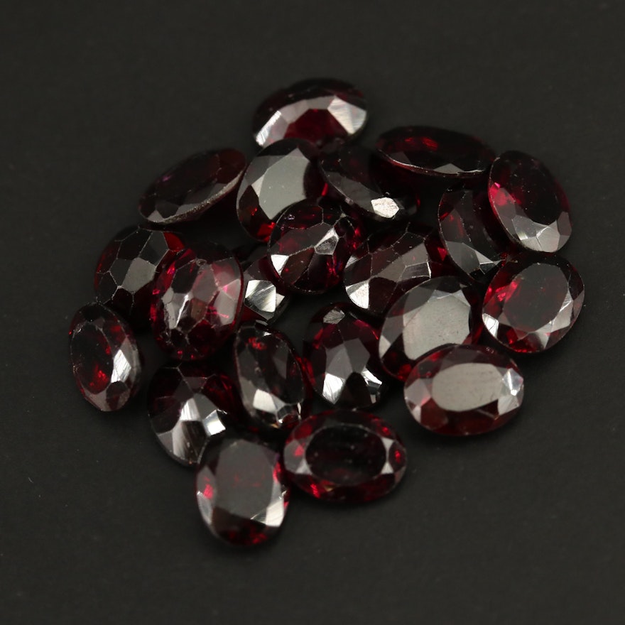 Loose 30.76 CTW Oval Faceted Garnets