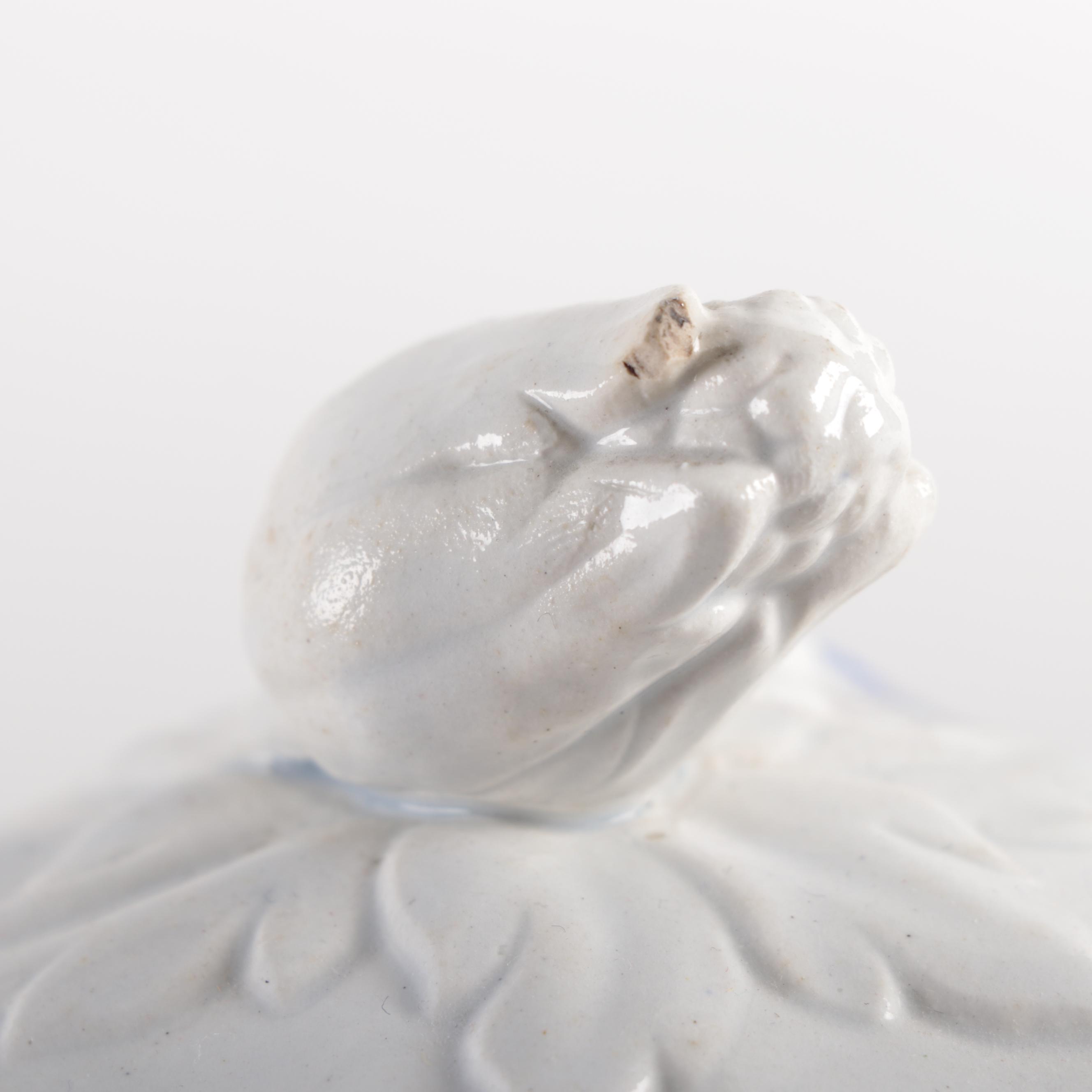 English "Doria" Tureen and Other Blue and White Ironstone Transferware, 19th C.