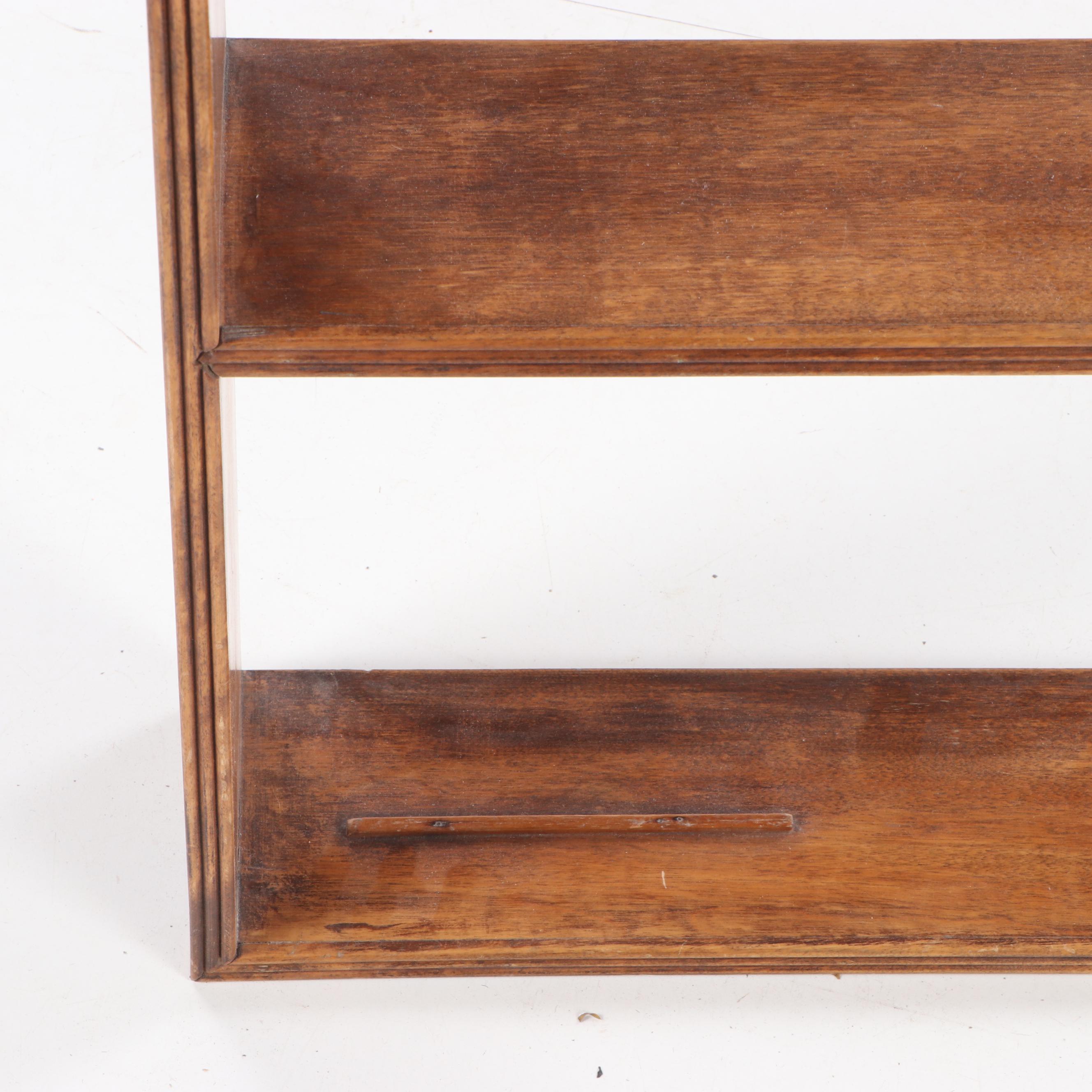 Wooden Arched Display Wall Shelf, Early to Mid-20th Century