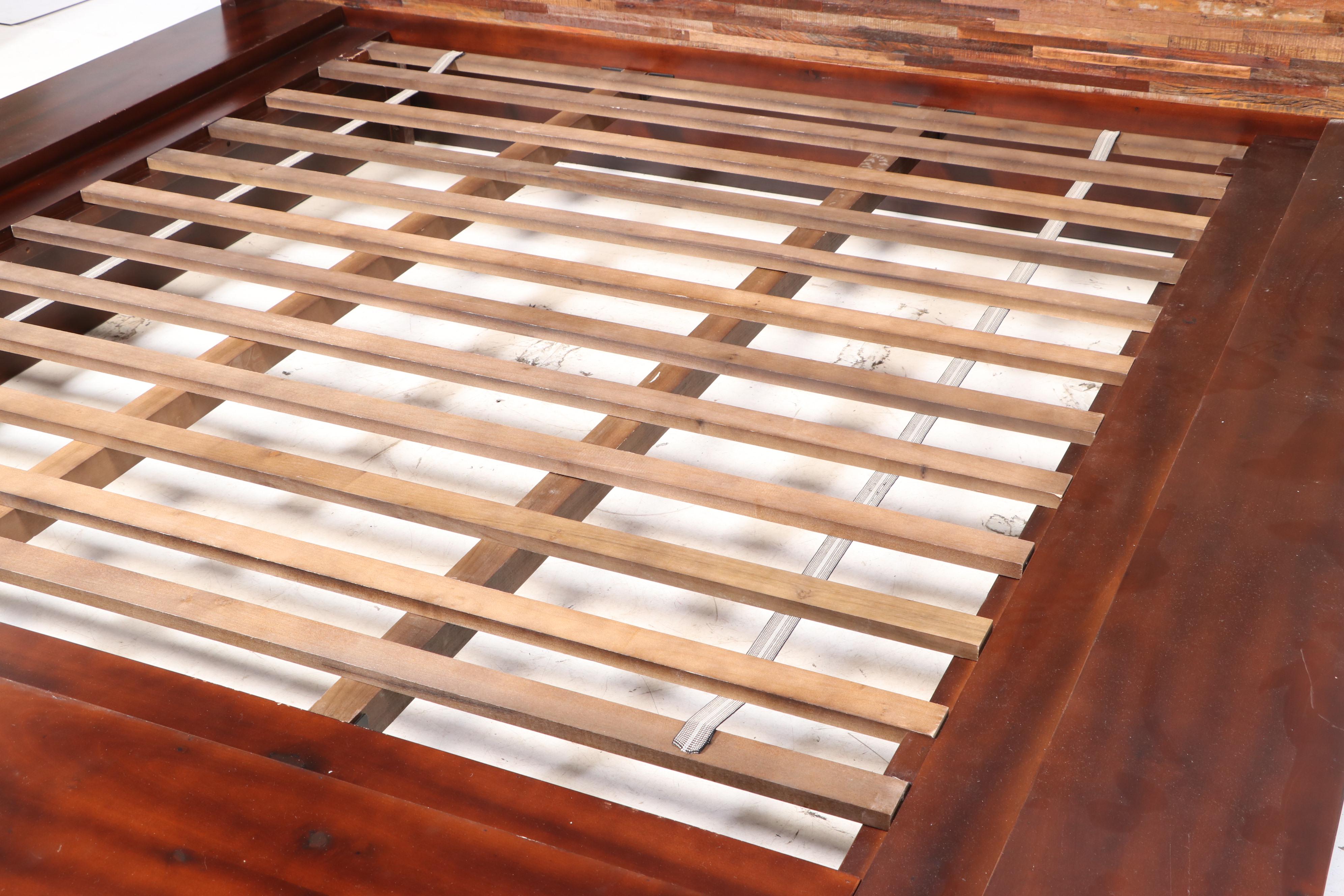 Four Hands "Devon" Reclaimed Acacia and Peroba Wood King Size Platform Bed Frame