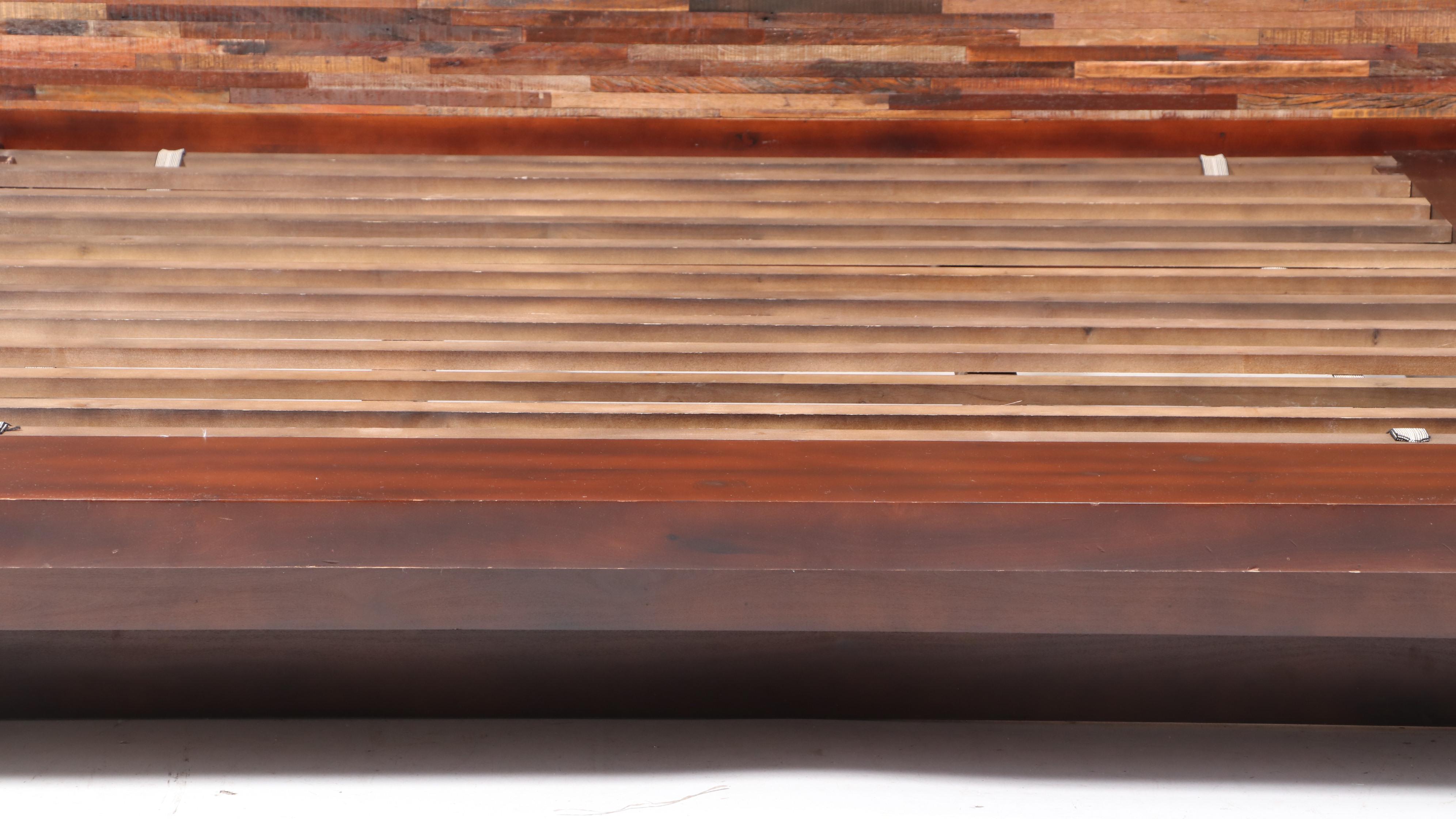 Four Hands "Devon" Reclaimed Acacia and Peroba Wood King Size Platform Bed Frame