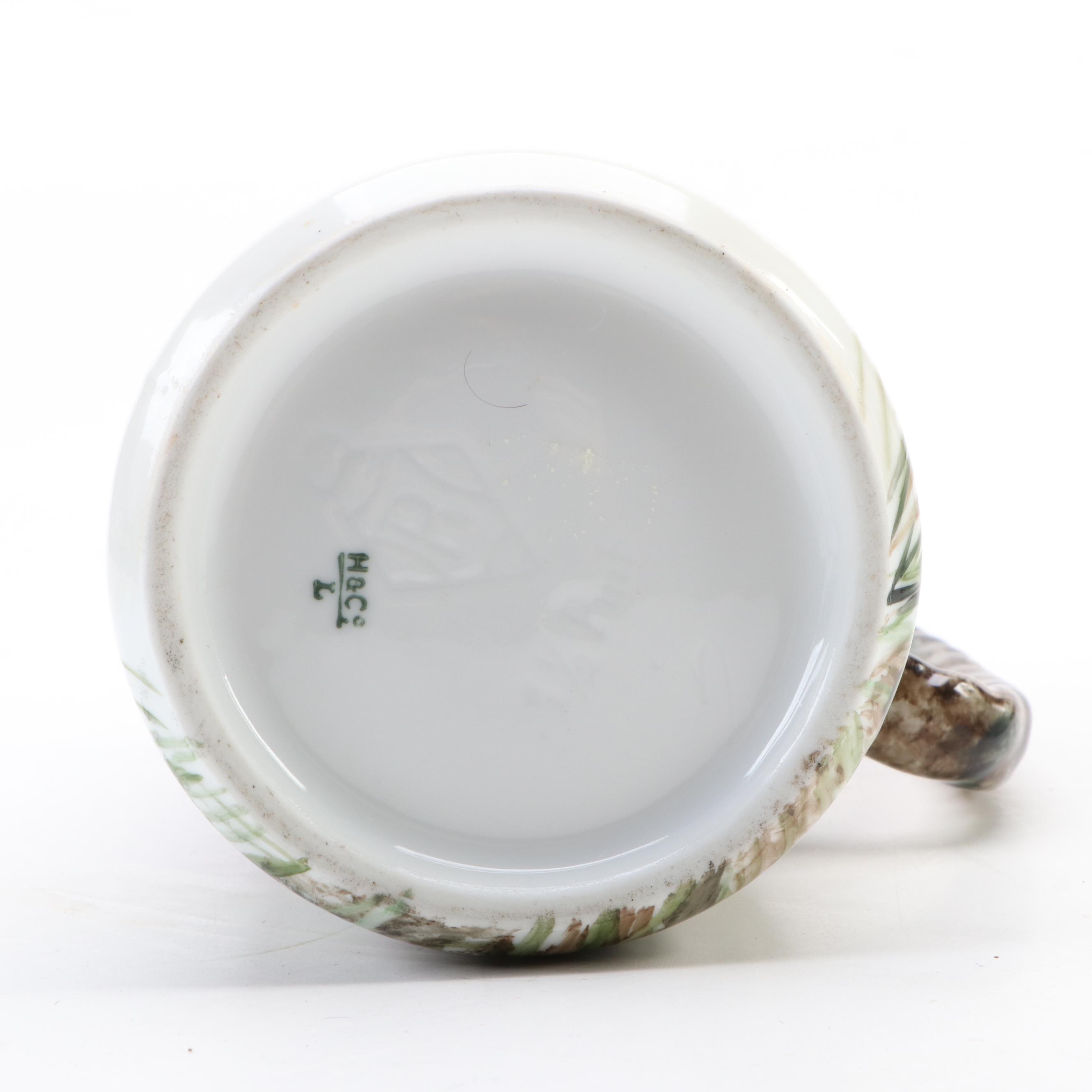 Hand-Painted Jugs Including One English Made Haviland Limoges Decorated