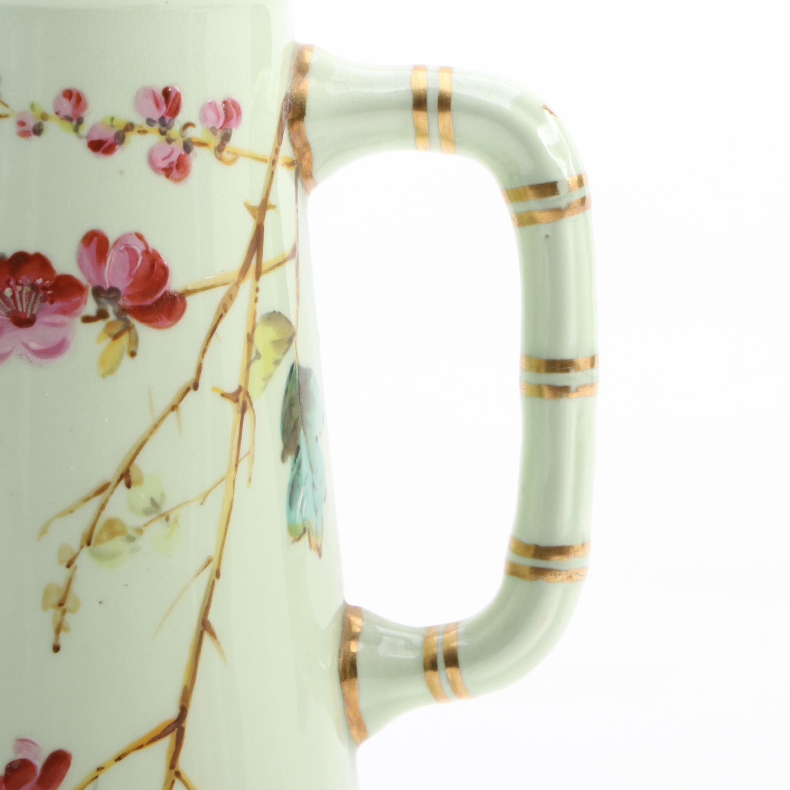 Hand-Painted Jugs Including One English Made Haviland Limoges Decorated