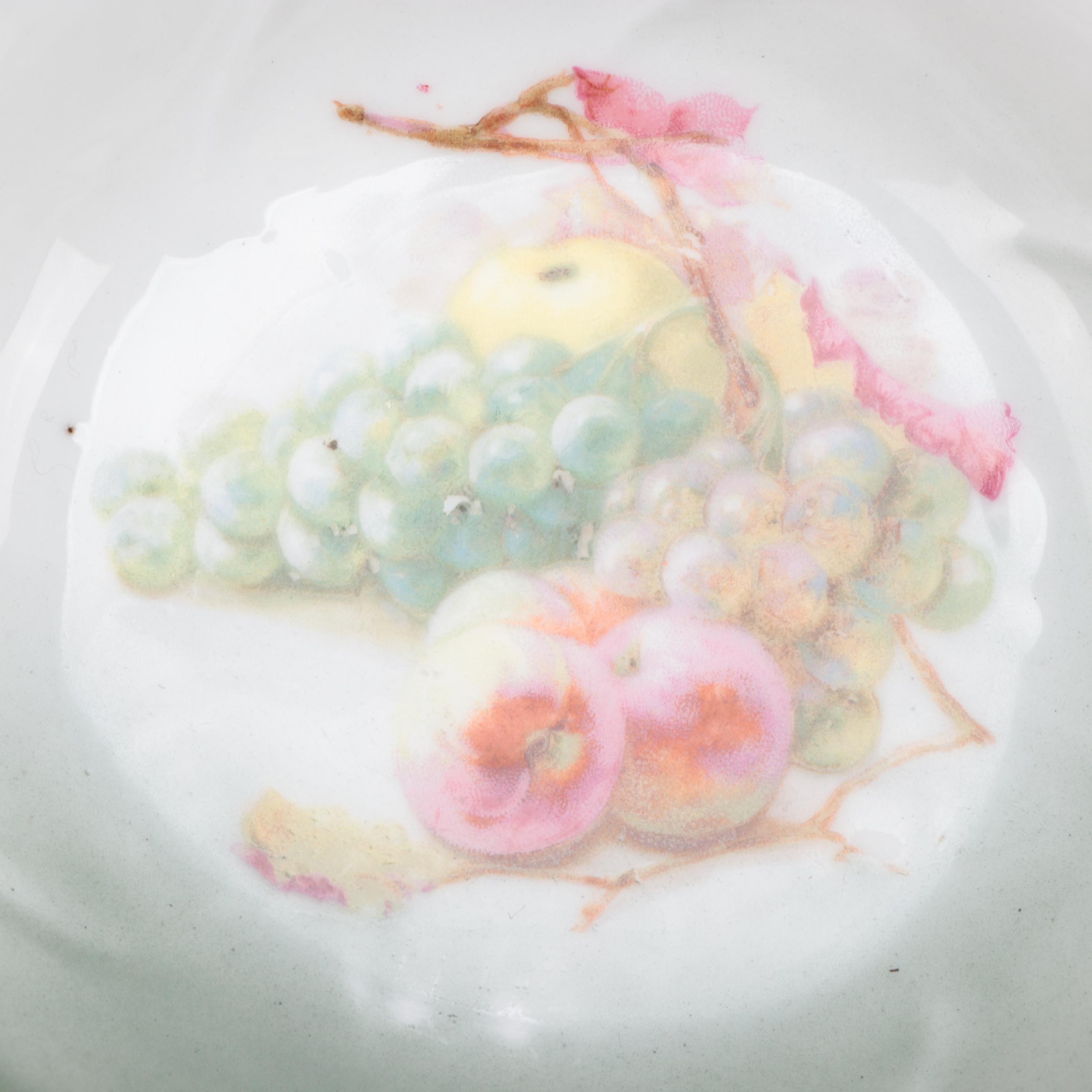 German Hobbyist Reticulated Porcelain Cake Stand with Fruit Bowls