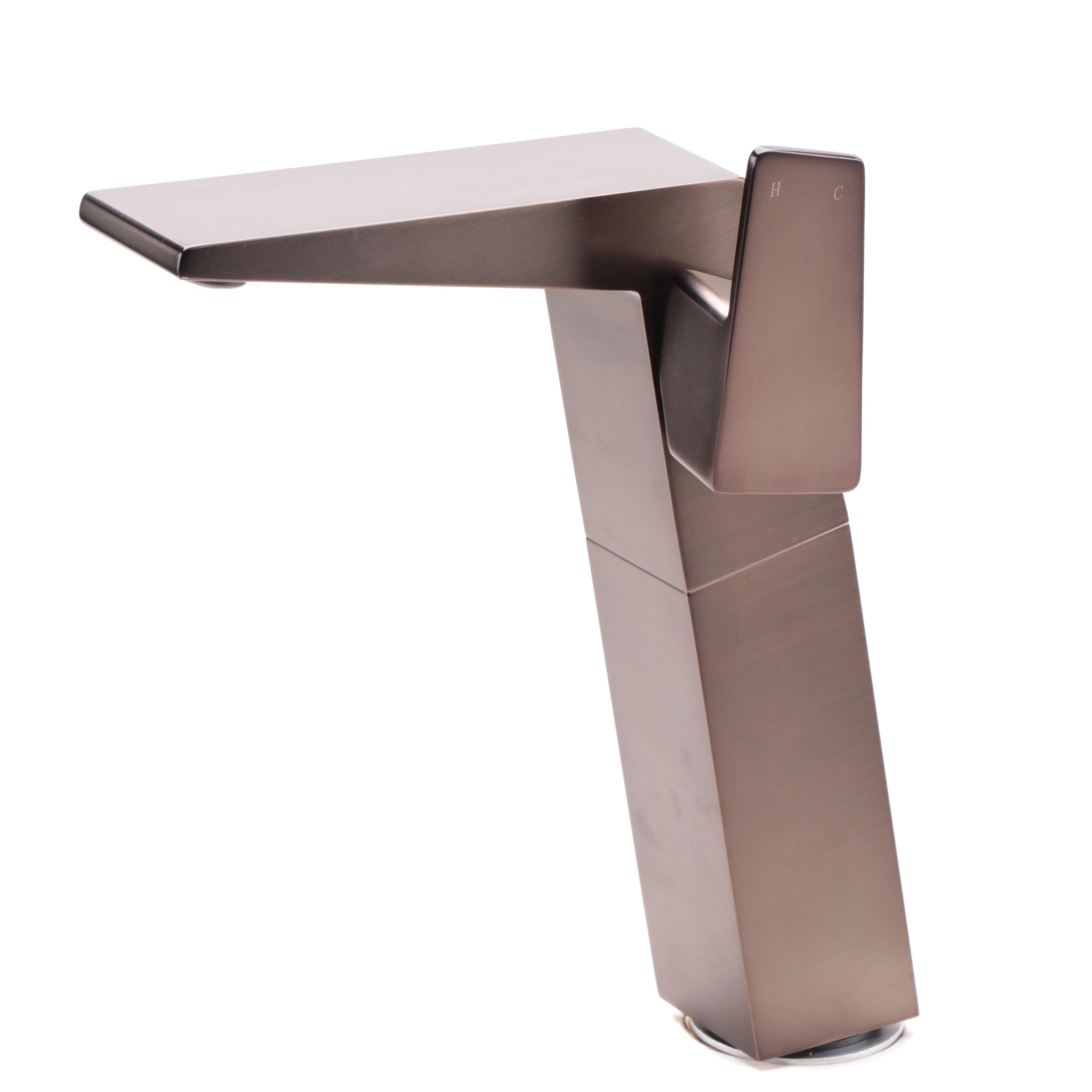 Modern Oil-Rubbed Bronze Single Hole Lavatory Faucet