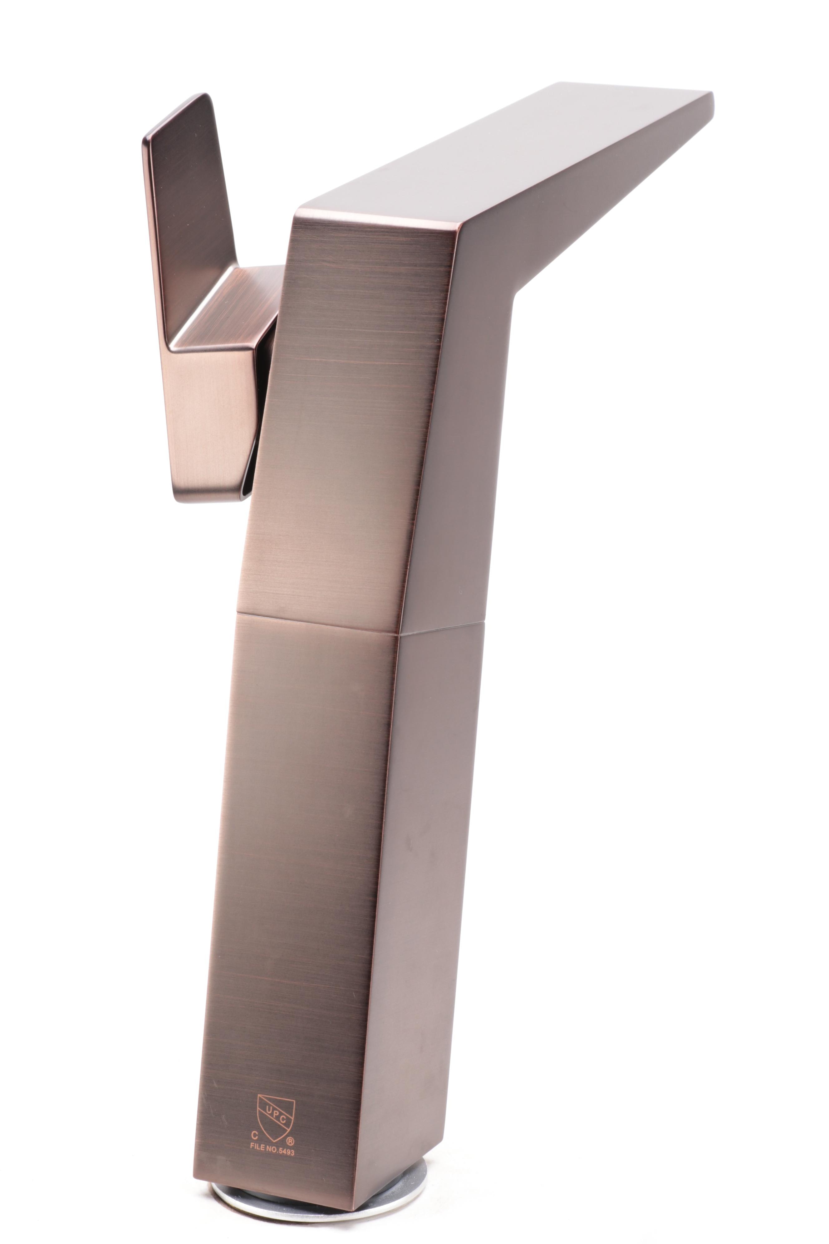 Modern Oil-Rubbed Bronze Single Hole Lavatory Faucet