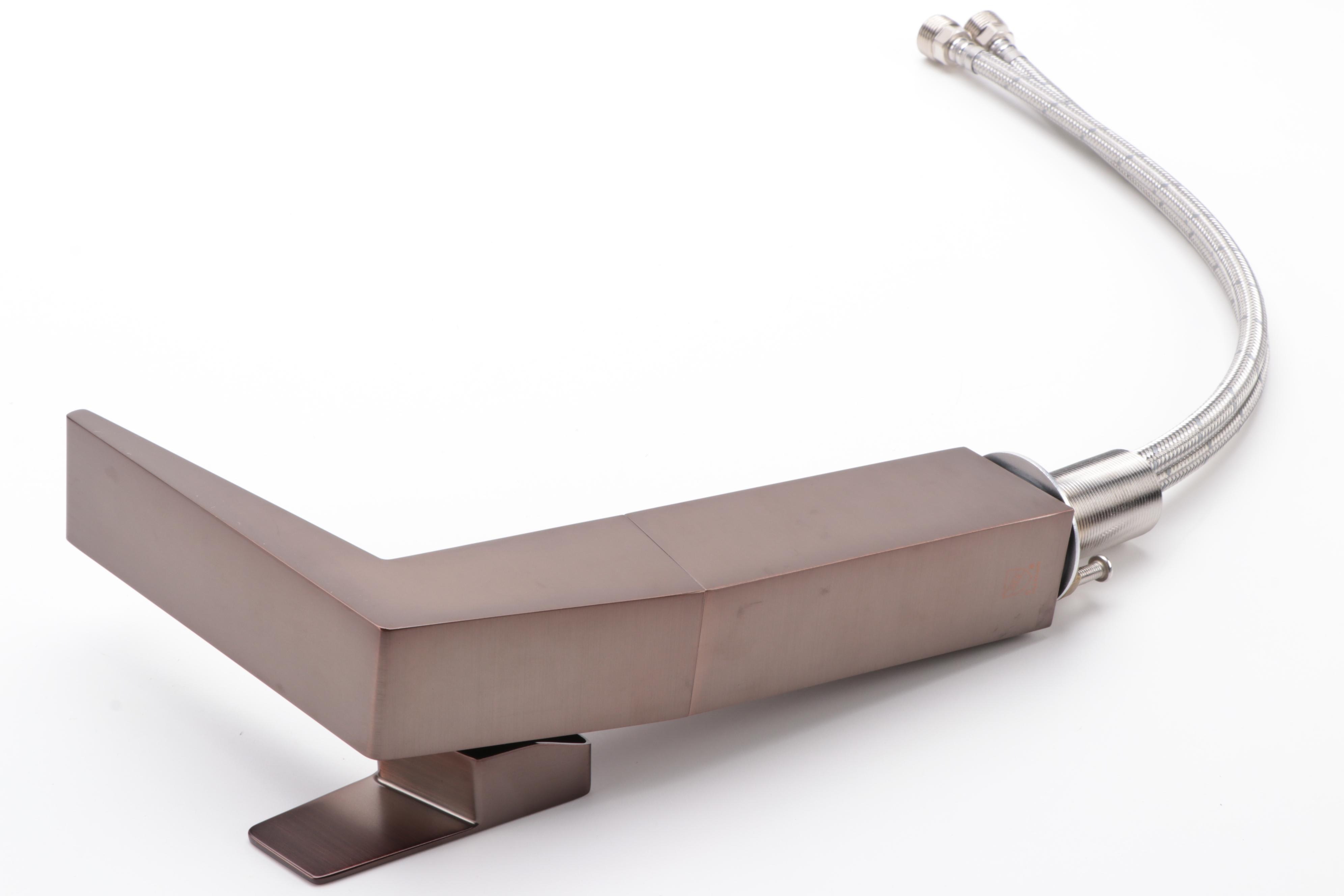 Modern Oil-Rubbed Bronze Single Hole Lavatory Faucet