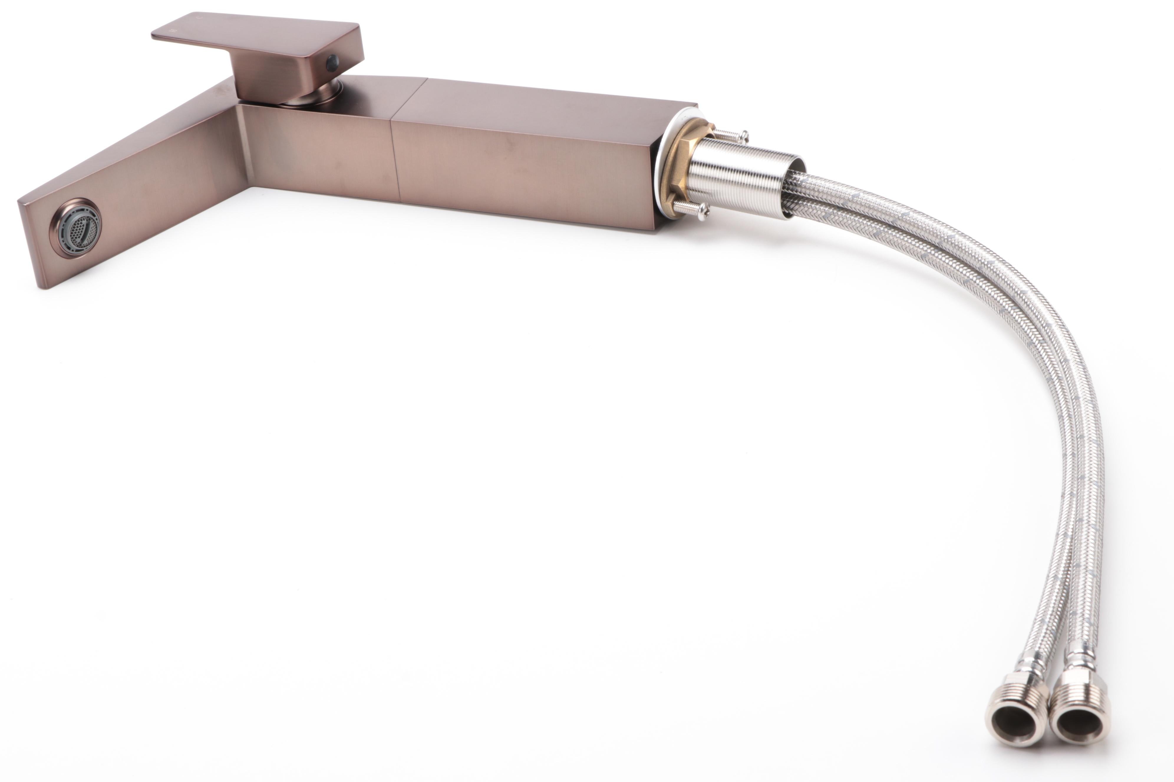 Modern Oil-Rubbed Bronze Single Hole Lavatory Faucet