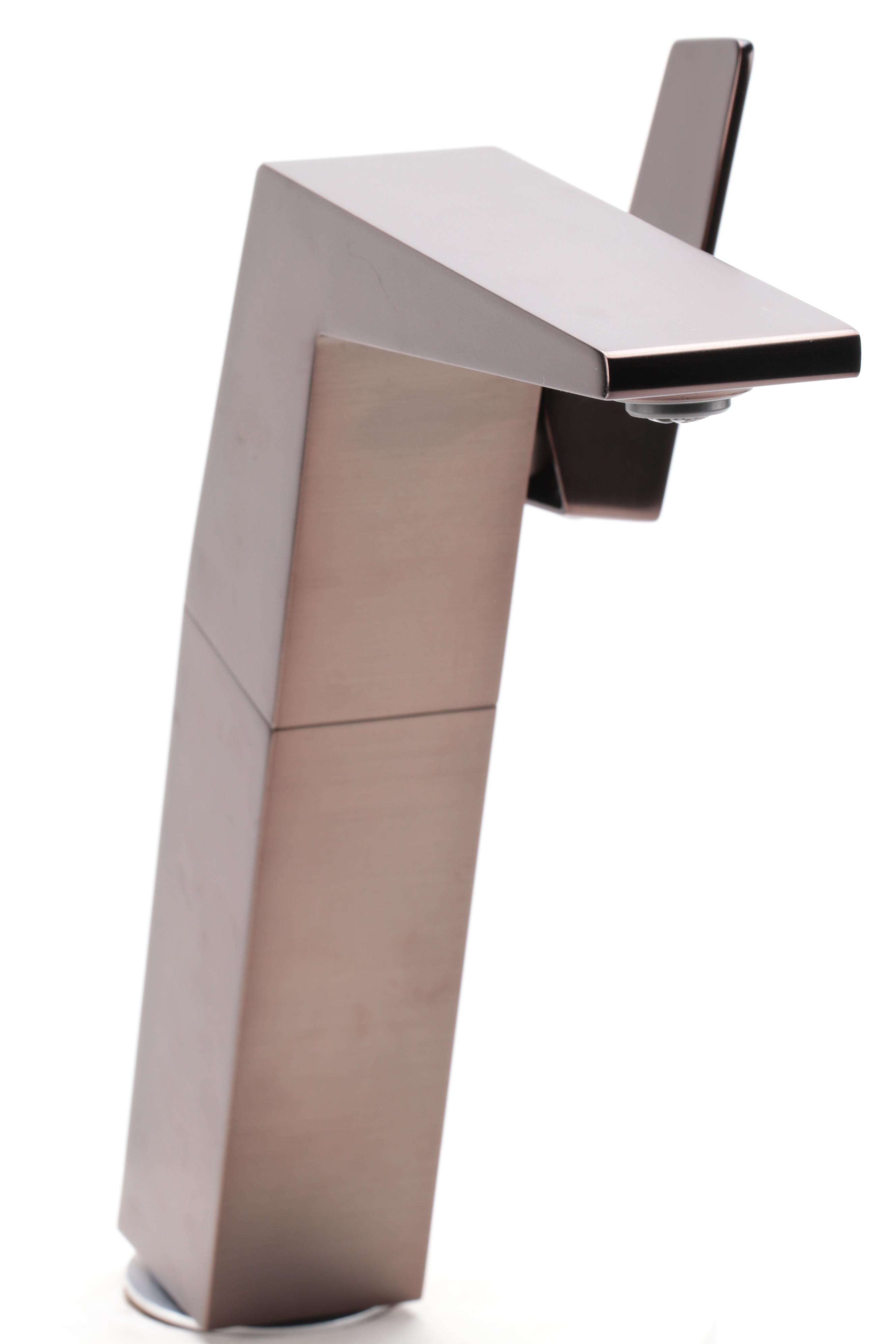Modern Oil-Rubbed Bronze Single Hole Lavatory Faucet