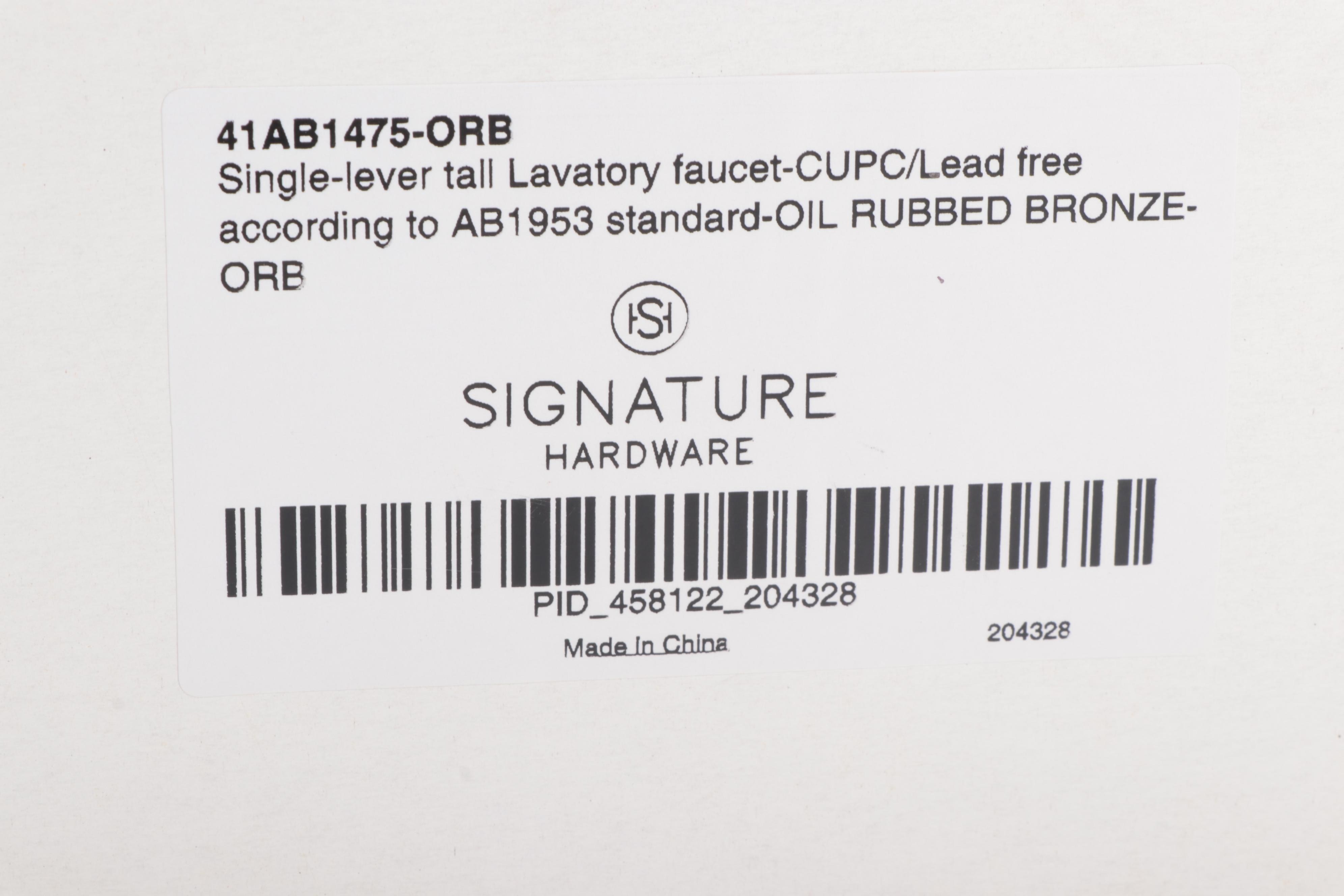 Modern Oil-Rubbed Bronze Single Hole Lavatory Faucet