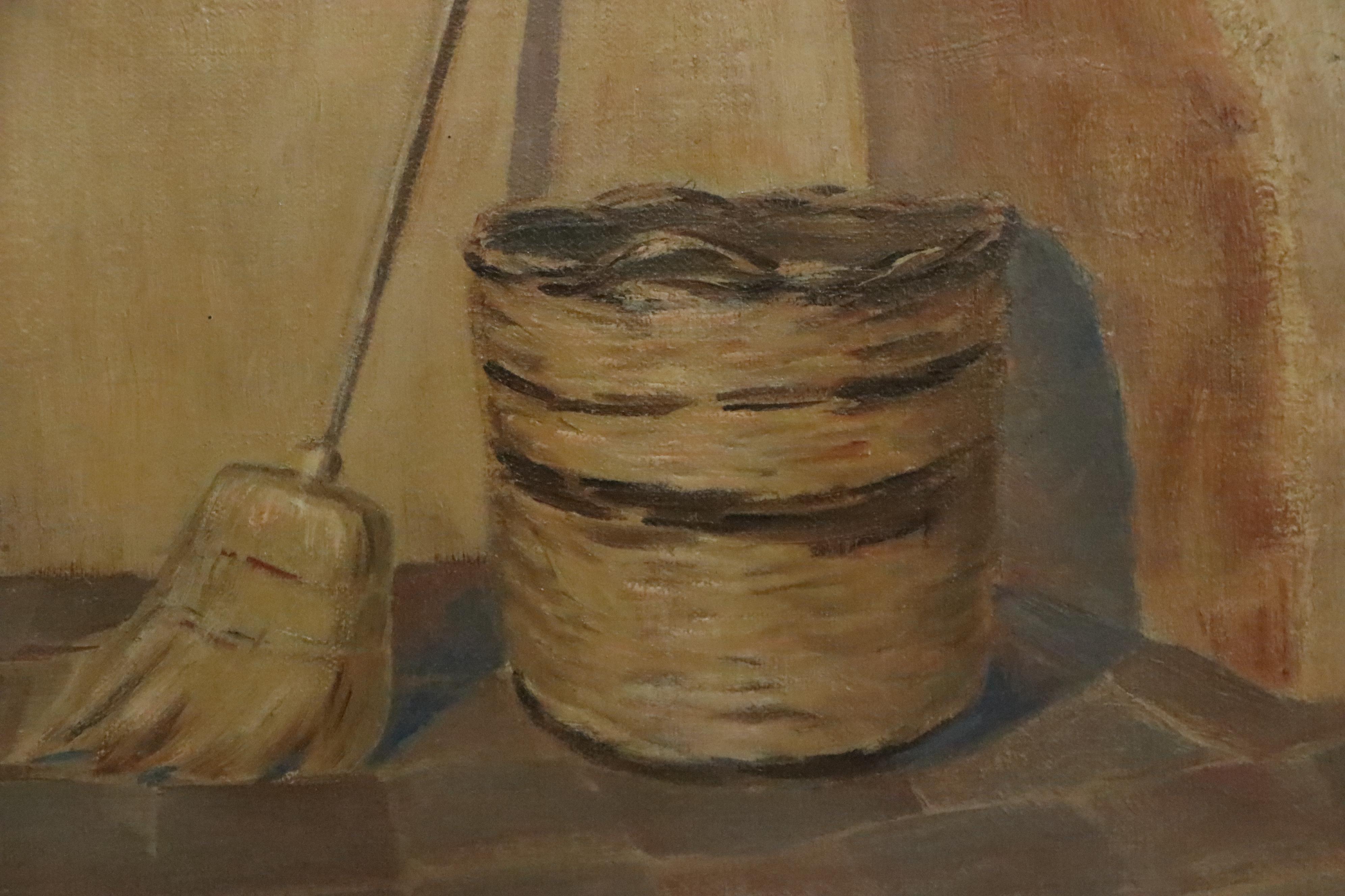 Charles Baskerville Jr. Oil Painting "Stair in my Sicilian House," 1933