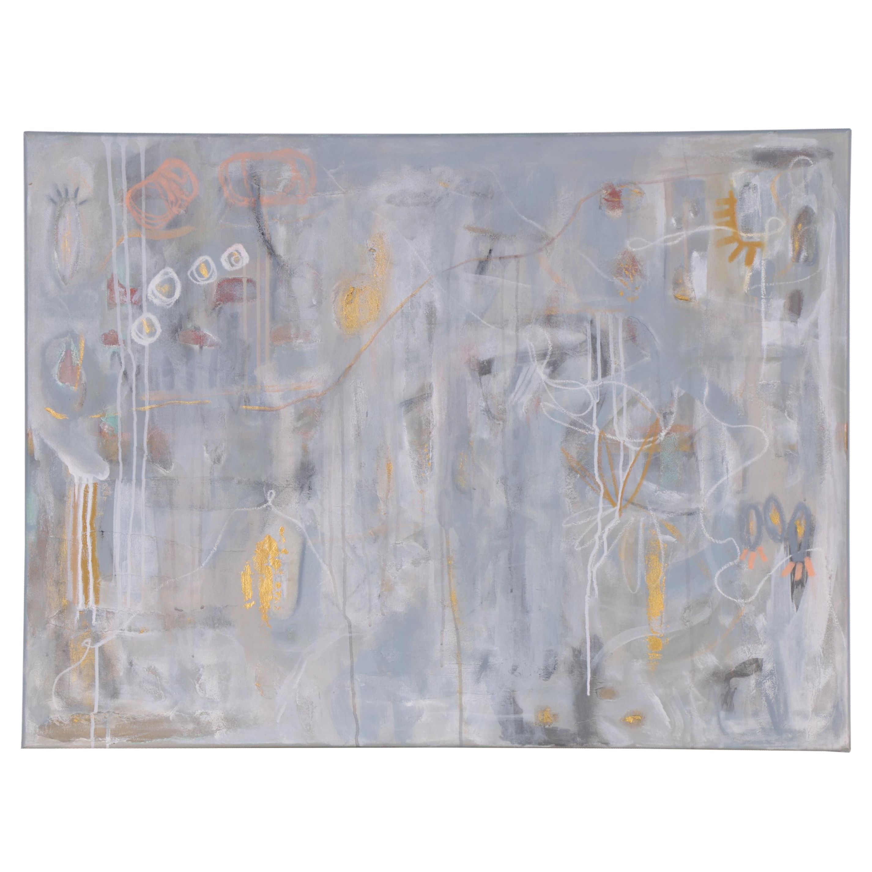 Jordan Howell Mixed Media Painting "The Blue Coast", 2020