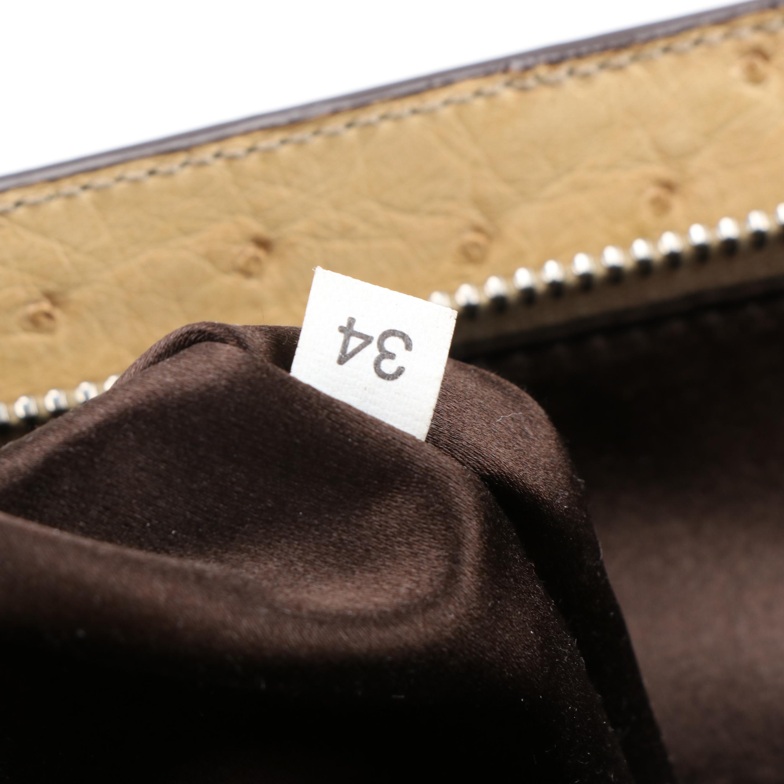 Prada Shoulder Bag in Ostrich Skin Leather